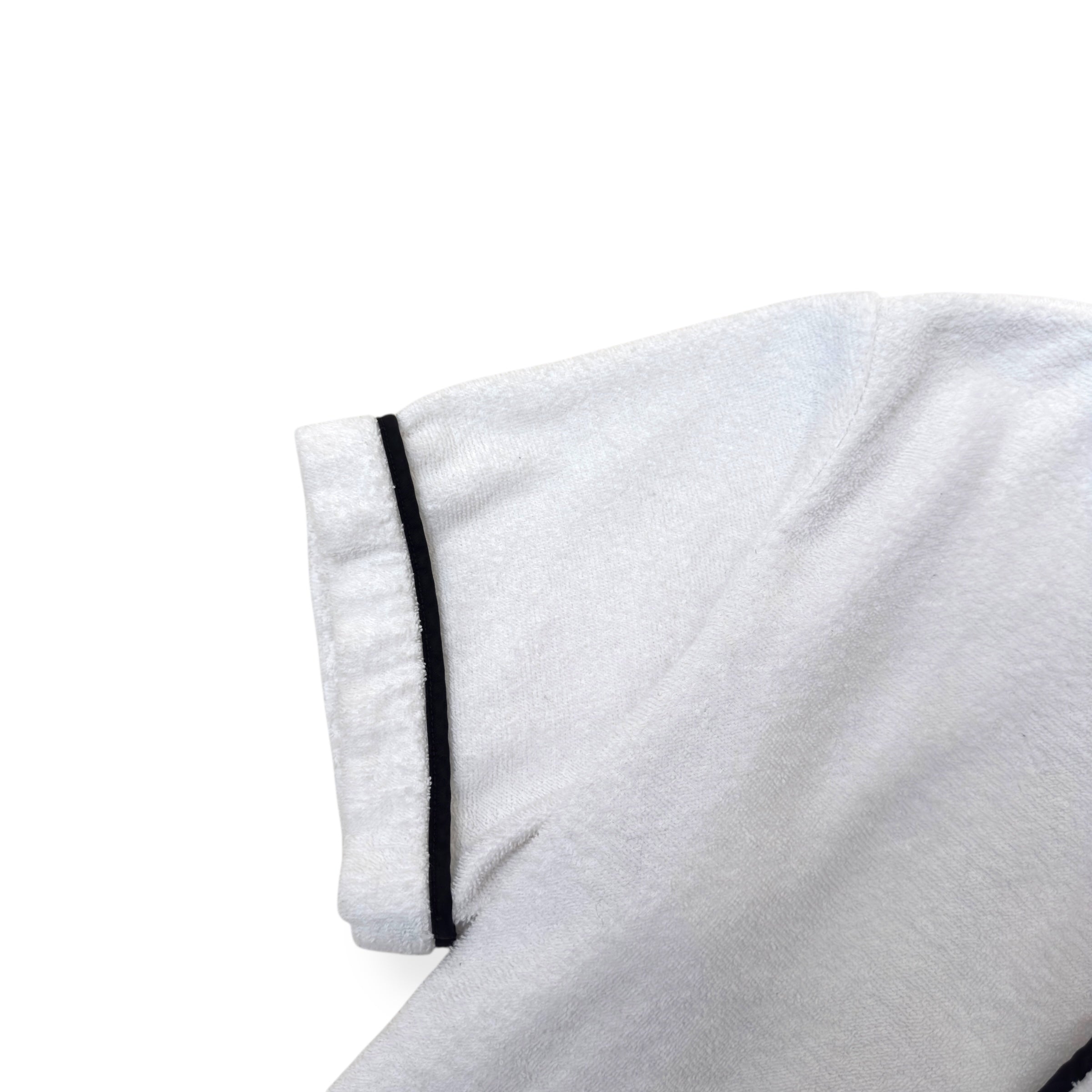 PRADA TERRY COTTON BOWLING SHIRT WHITE L