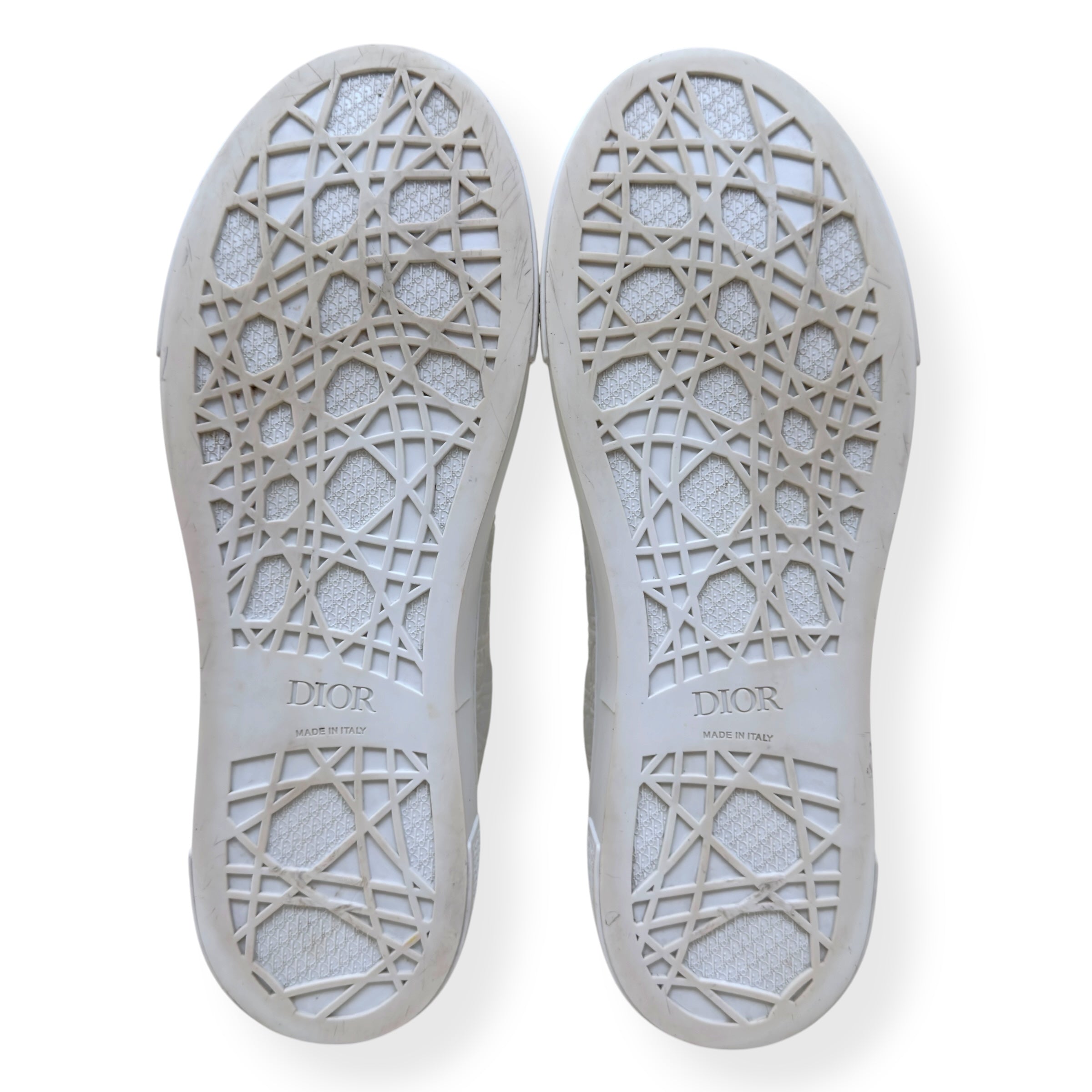 DIOR OBLIQUE EMBOSSED LEATHER SNEAKER WHITE 46 / UK12