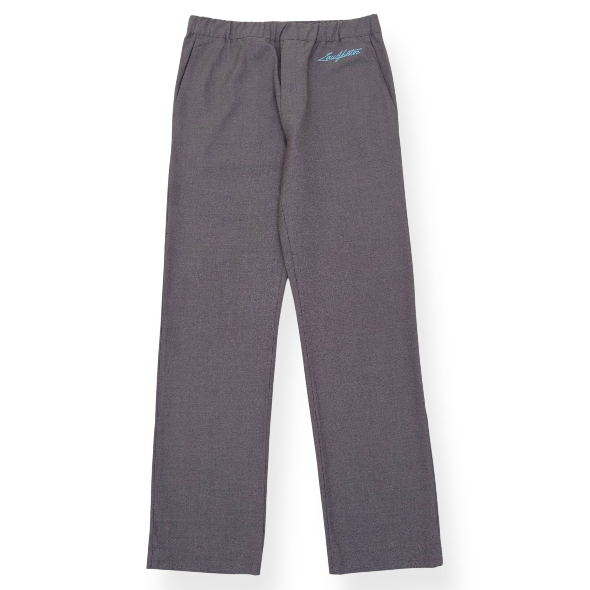 LOUIS VUITTON WOOL STRAIGHT LEG TROUSERS BEIGE 42 / M