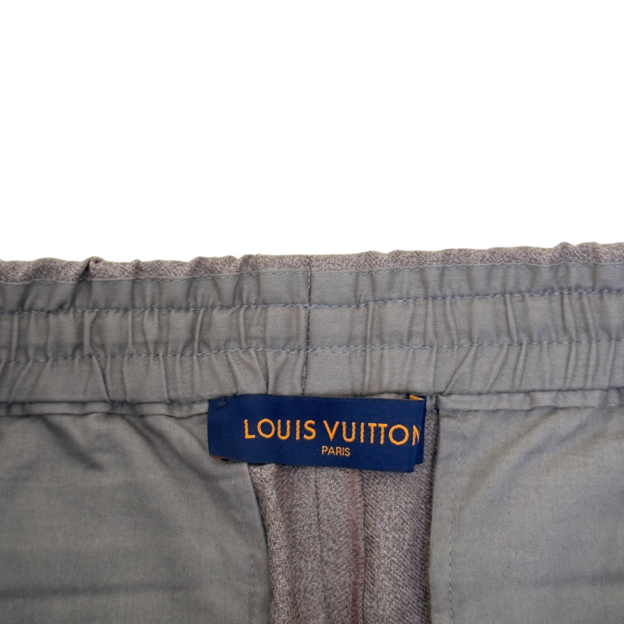 LOUIS VUITTON WOOL STRAIGHT LEG TROUSERS BEIGE 42 / M