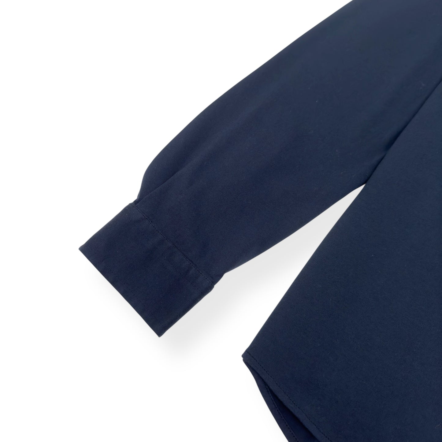 THOM SWEENEY SS23 BUTTON THROUGH POLO SHIRT NAVY XXL