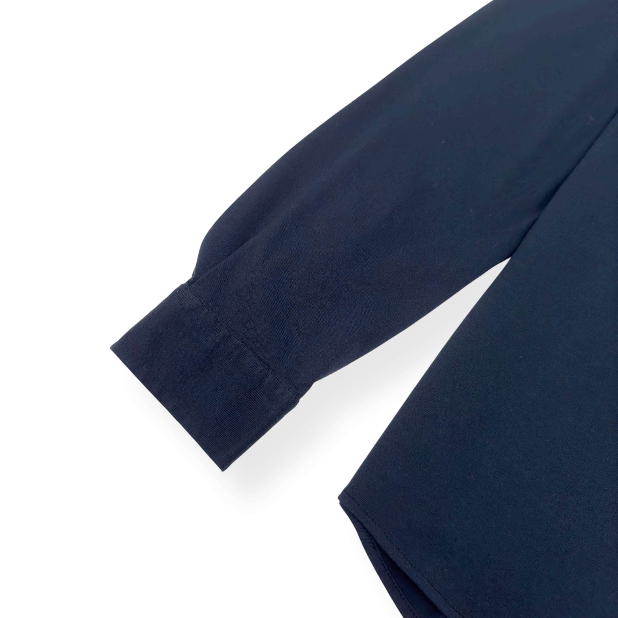 THOM SWEENEY SS23 BUTTON THROUGH POLO SHIRT NAVY XXL