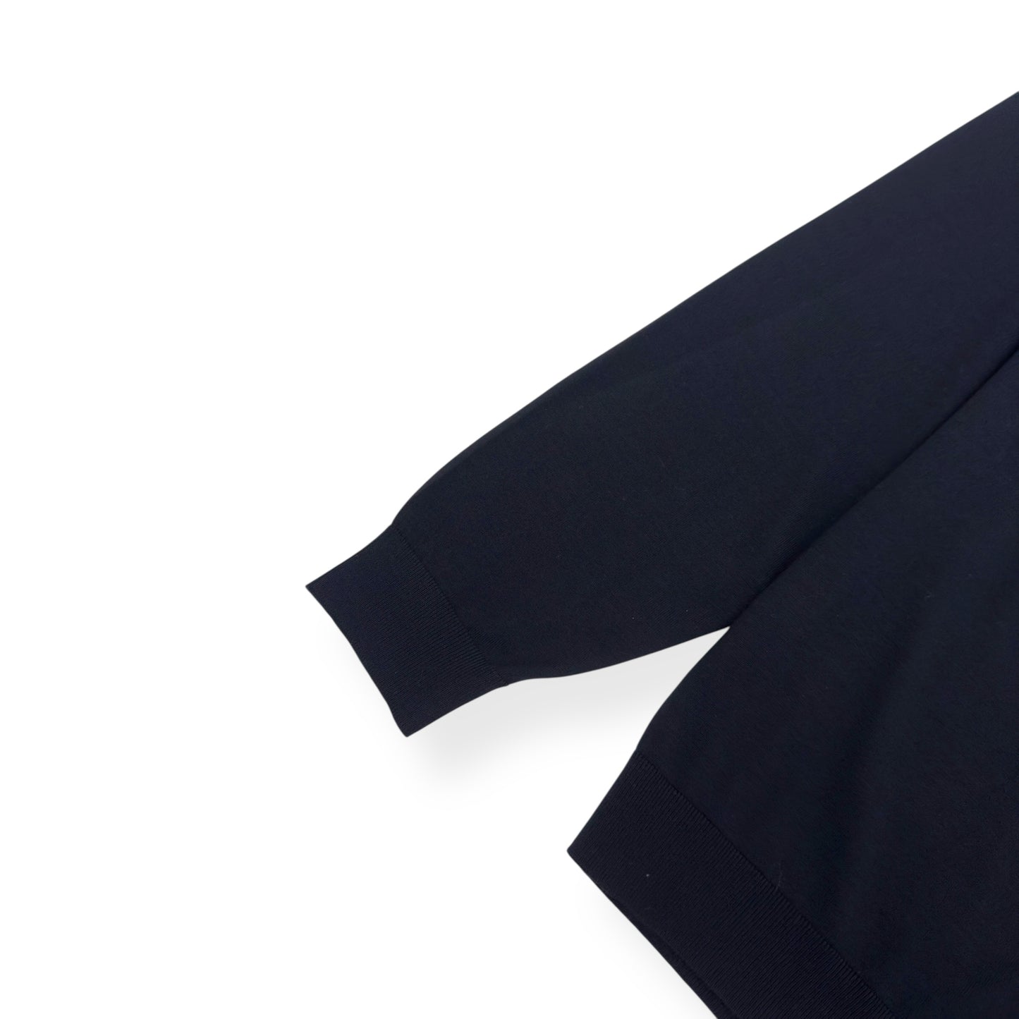 THOM SWEENEY MERINO WOOL BUTTON UP POLO SHIRT BLACK L