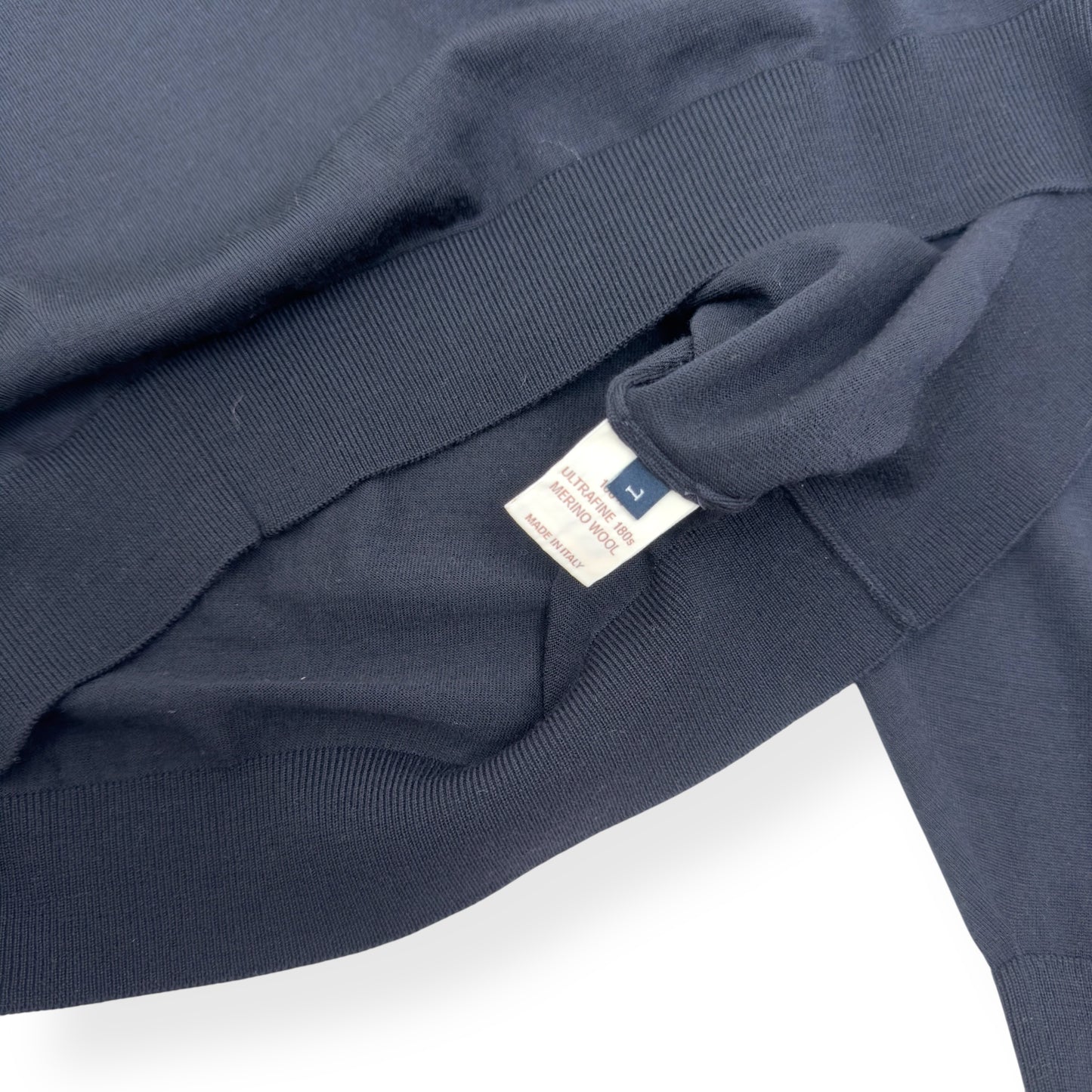 THOM SWEENEY MERINO WOOL BUTTON UP POLO SHIRT BLACK L