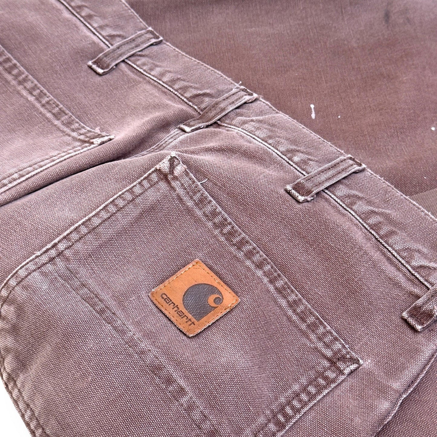 JEANIUS BAR ATELIER PAINT SPLATTER CARGO TROUSERS BROWN W34”