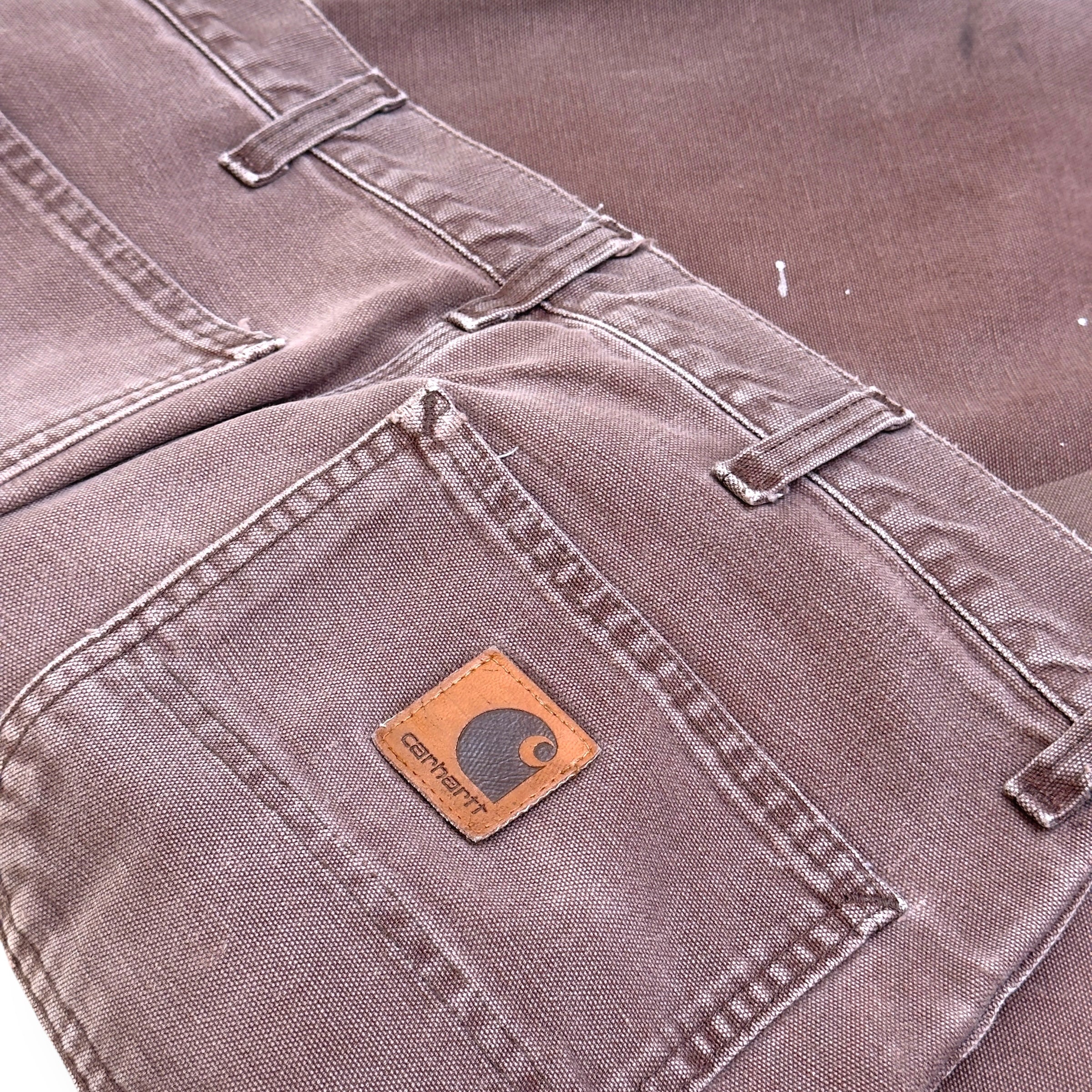 JEANIUS BAR ATELIER PAINT SPLATTER CARGO TROUSERS BROWN W34”