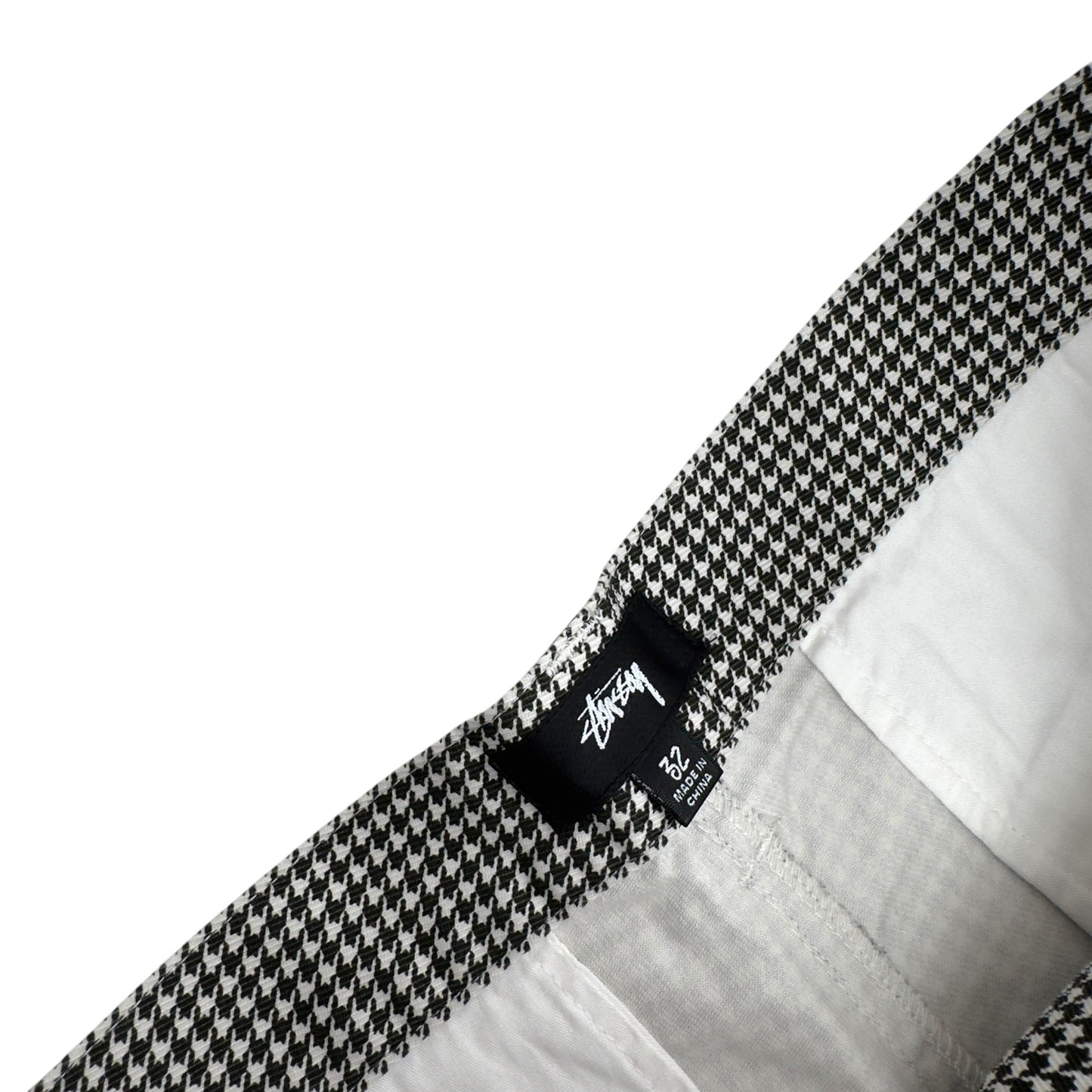 STÜSSY WORKGEAR SHORTS ‘HOUNDSTOOTH’ W32”