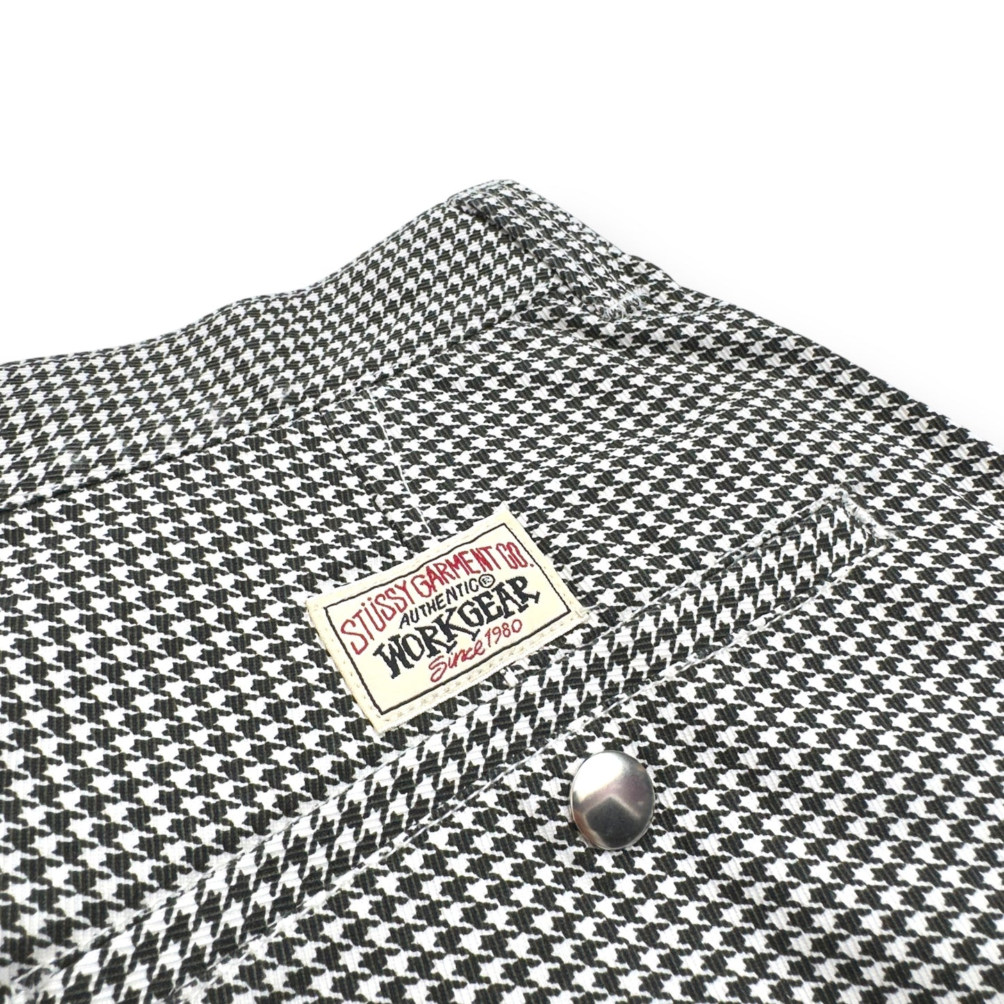 STÜSSY WORKGEAR SHORTS ‘HOUNDSTOOTH’ W32”