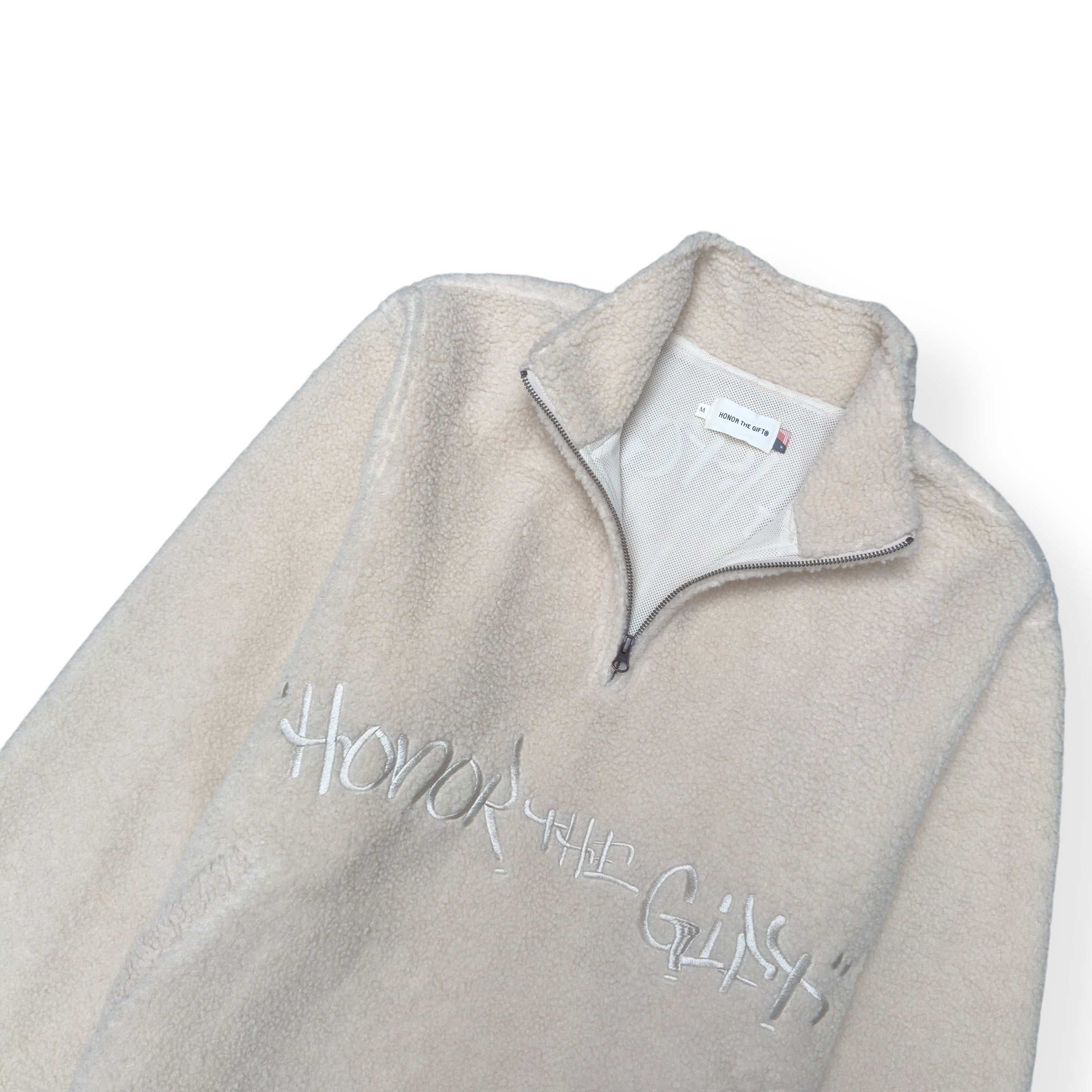 HONOR THE GIFT SCRIPT SHERPA QUATER ZIP JACKET BONE M