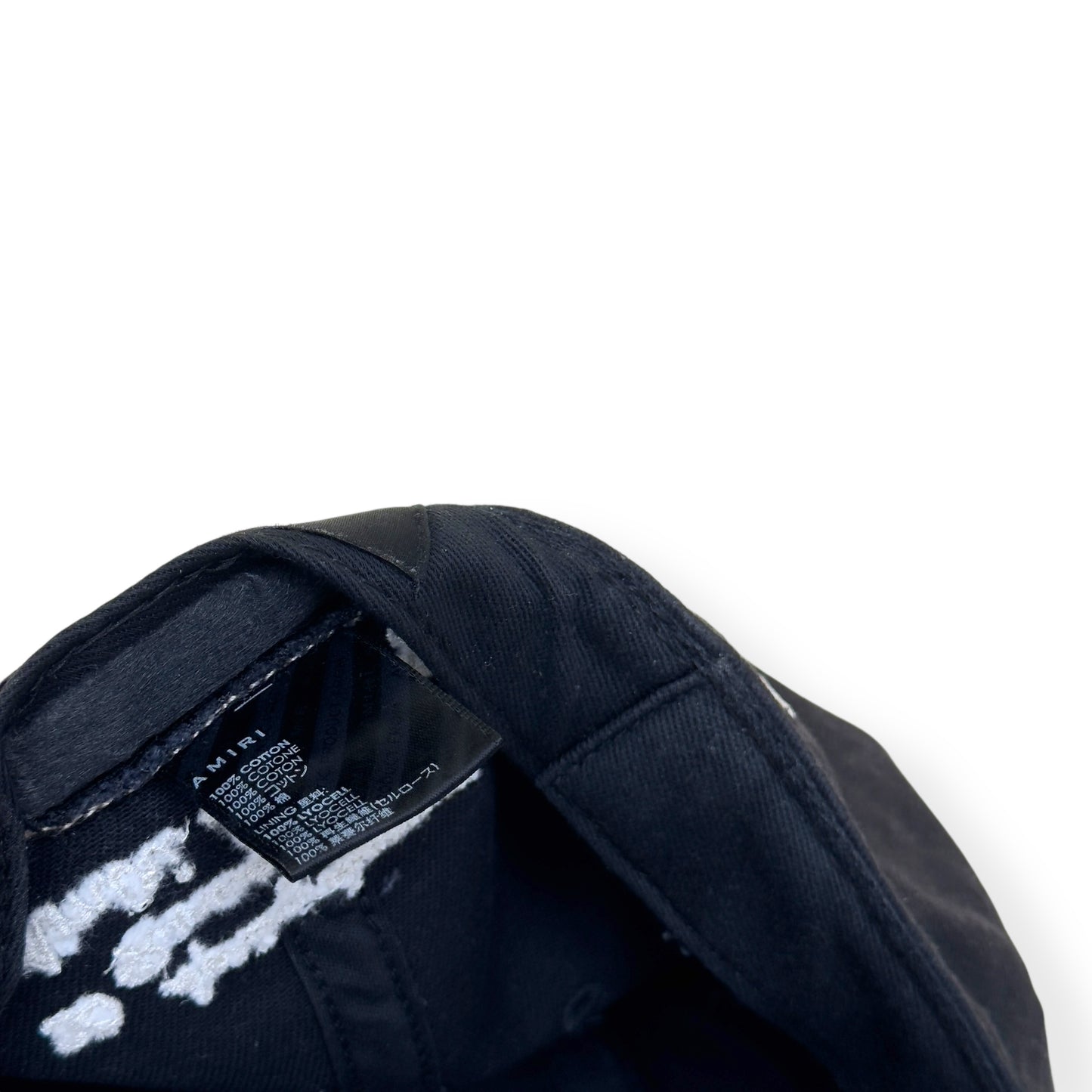 AMIRI LOGO 22 BASEBALL CAP BLACK / WHITE S