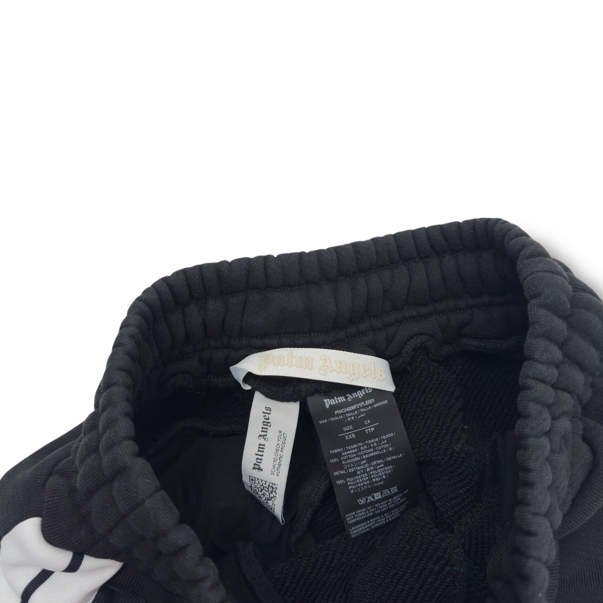 PALM ANGELS WOMENS SWEATPANTS BLACK / WHITE XXS