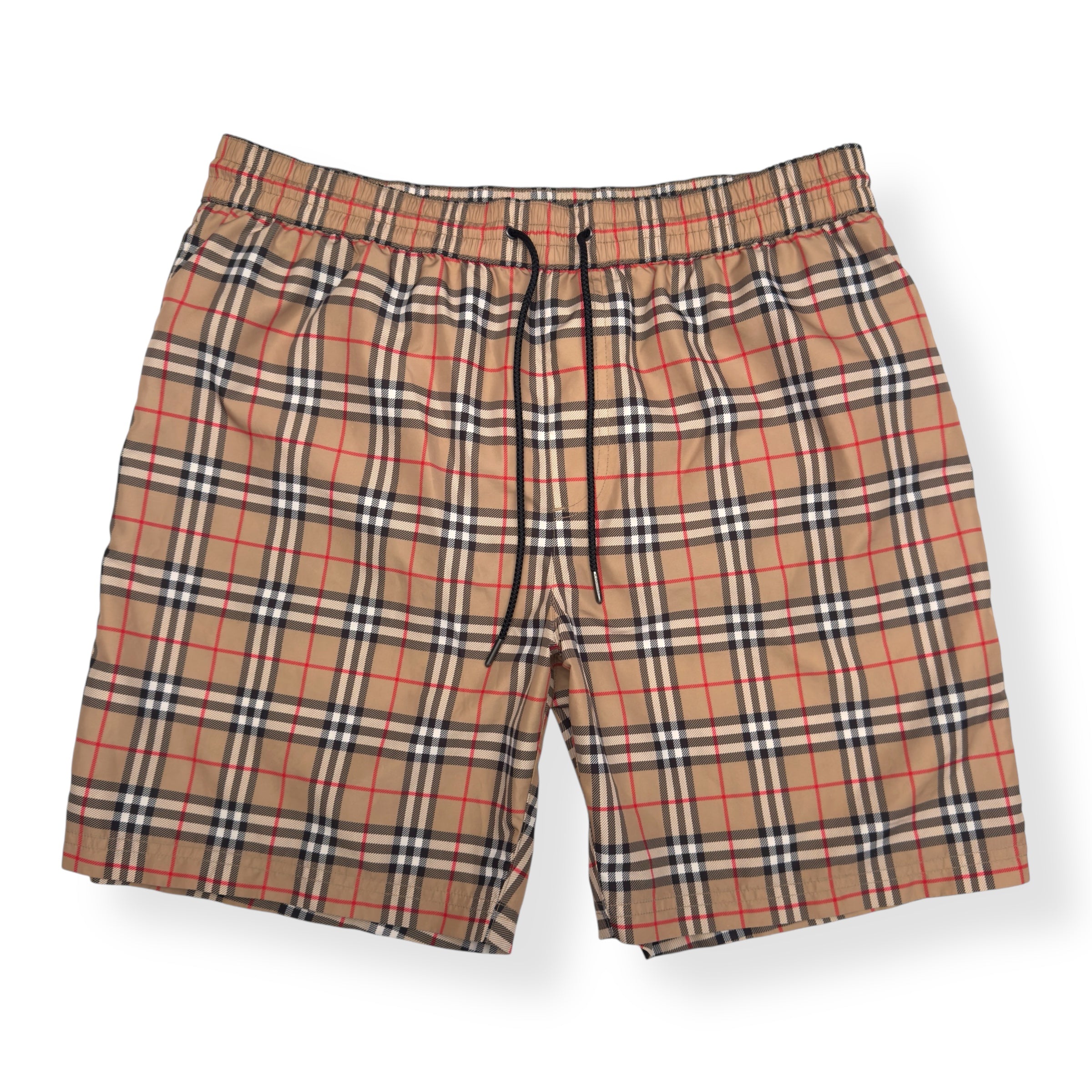 BURBERRY CHECK CHECK SWIM SHORTS BEIGE L