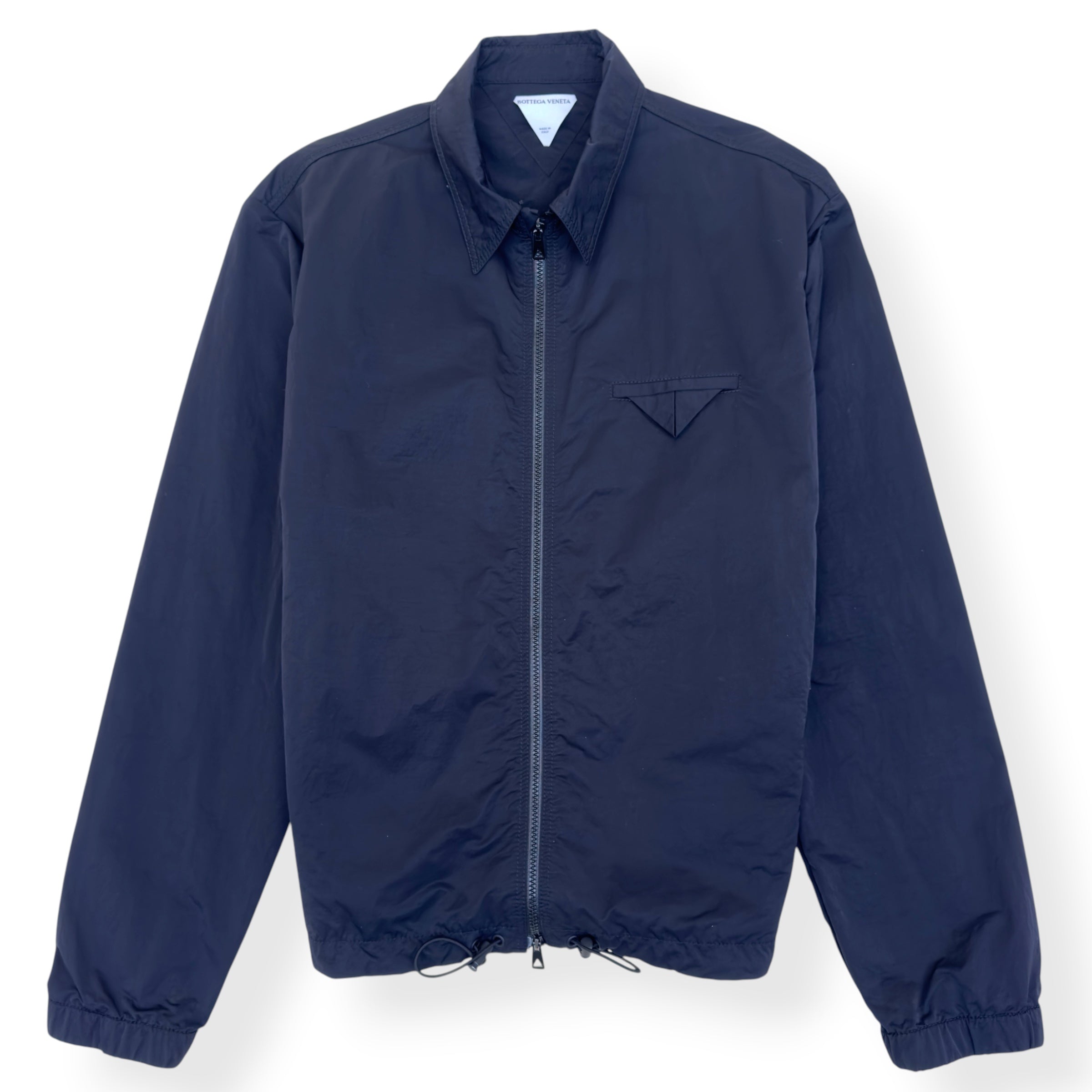 BOTTEGA VENETA NYLON ZIP-UP JACKET BLACK XL
