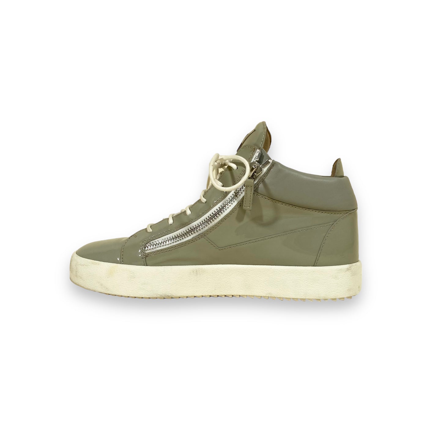 GIUSEPPE ZANOTTI MID TOP SNEAKER GREY UK10.5