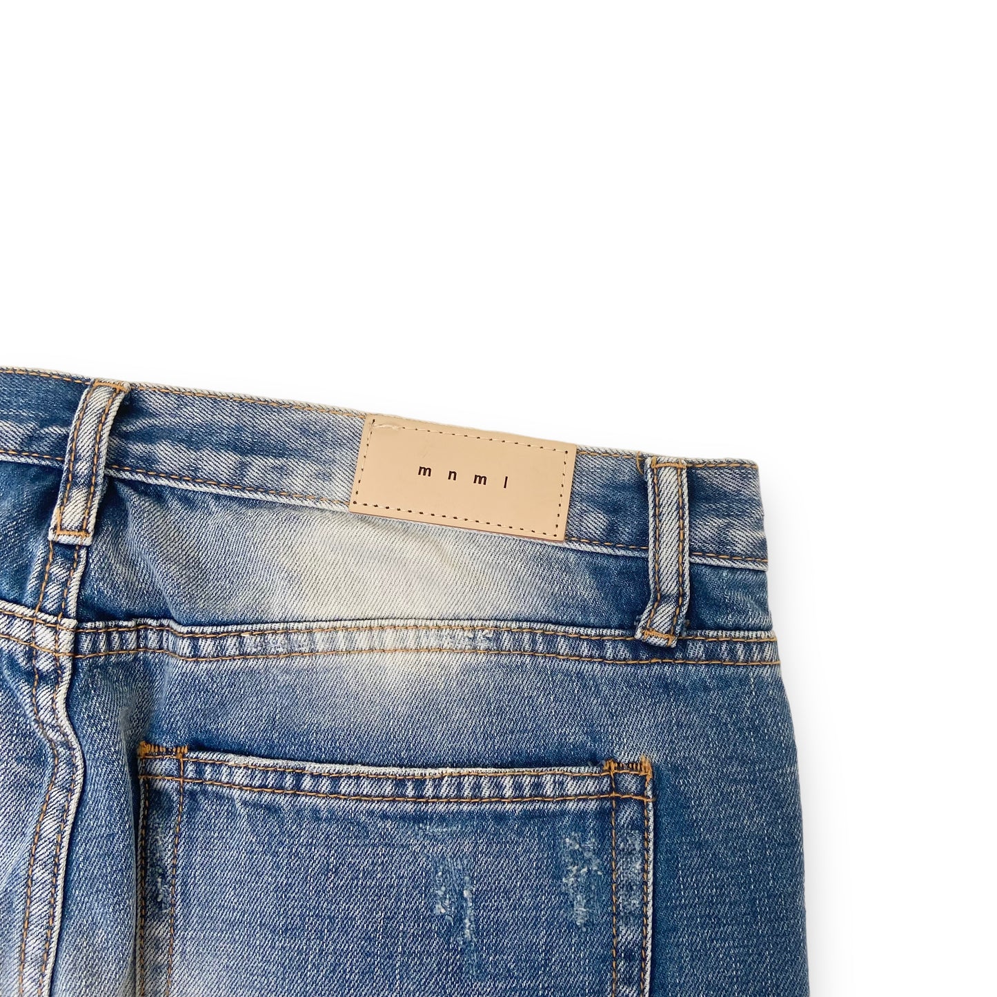 MNML DISTRESSED DENIM JEANS BLUE 34W