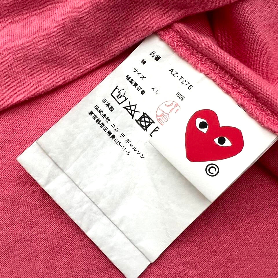 CDG PLAY T-SHIRT PINK XL