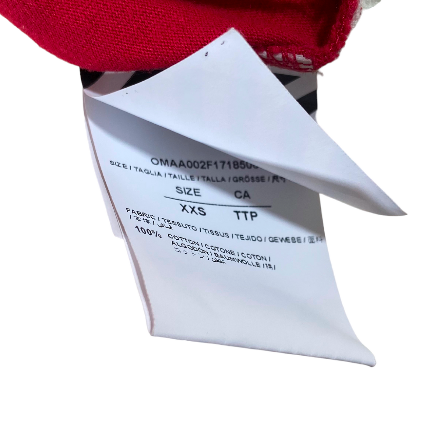OFF-WHITE T-SHIRT RED XXS