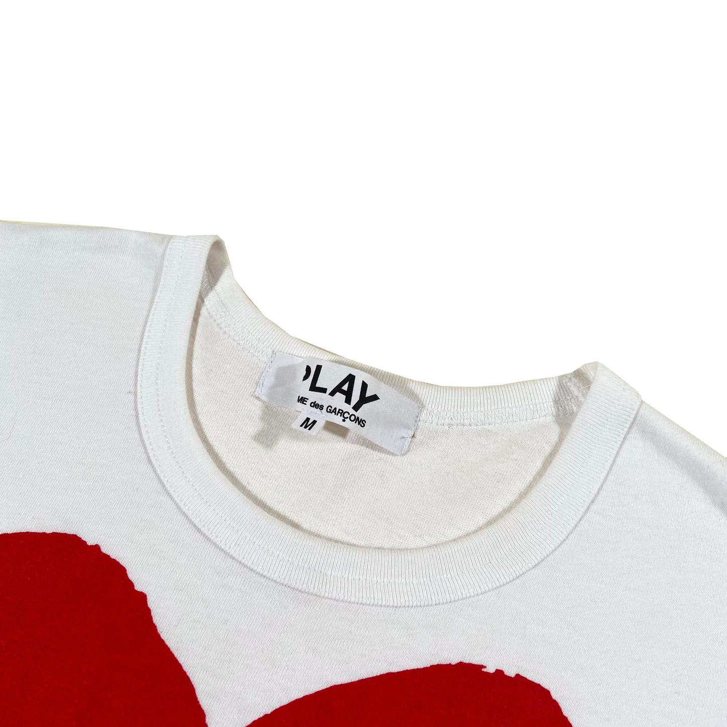 CDG PLAY T-SHIRT WHITE WOMENS M
