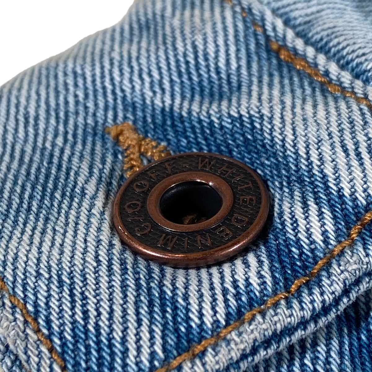 OFF-WHITE IMPRESSIONISMS DENIM JACKET BLUE M