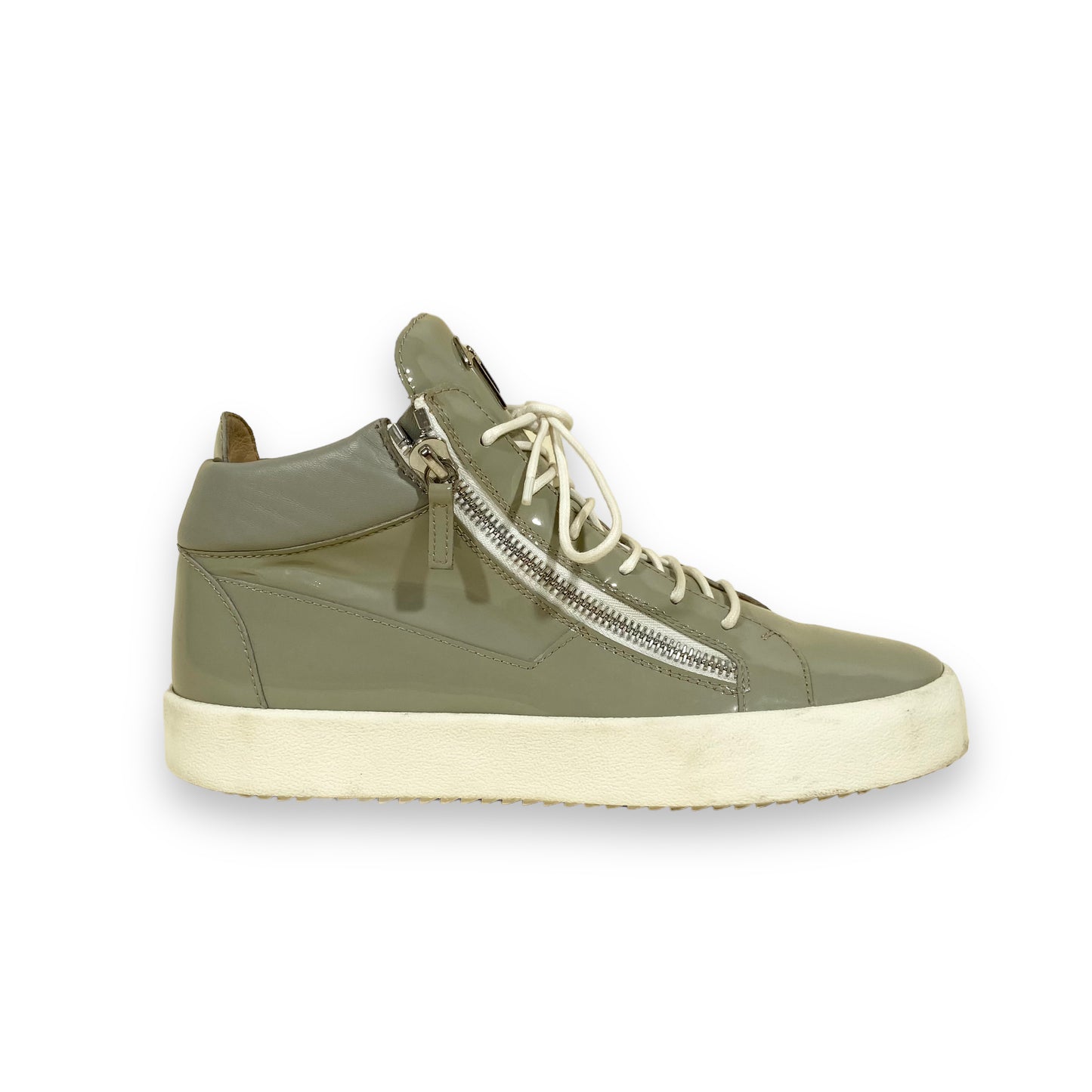 GREY GIUSEPPE ZANOTTI MID TOP SNEAKERS UK10.5