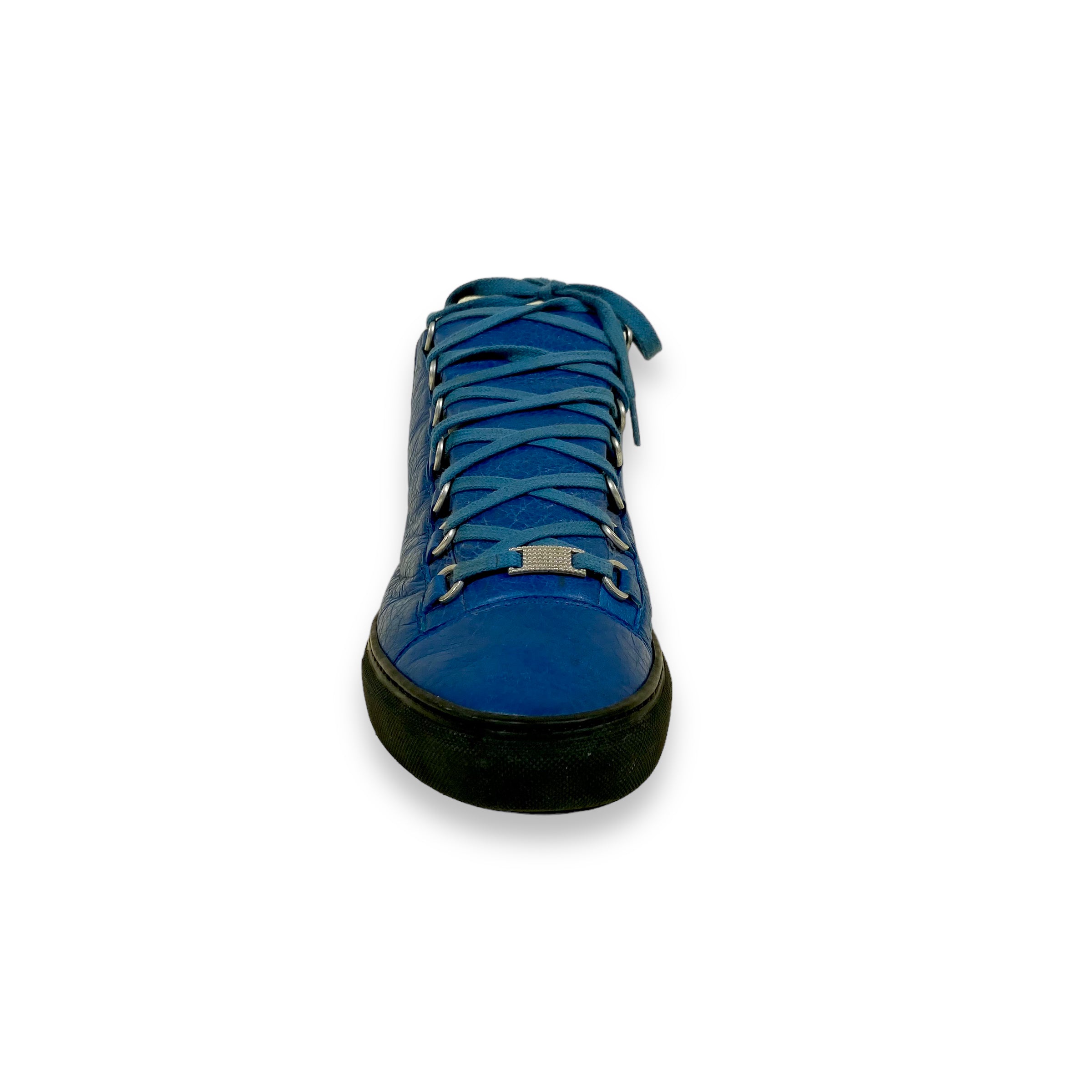 BALENCIAGA ARENA HIGH TOP SNEAKERS BLUE UK8
