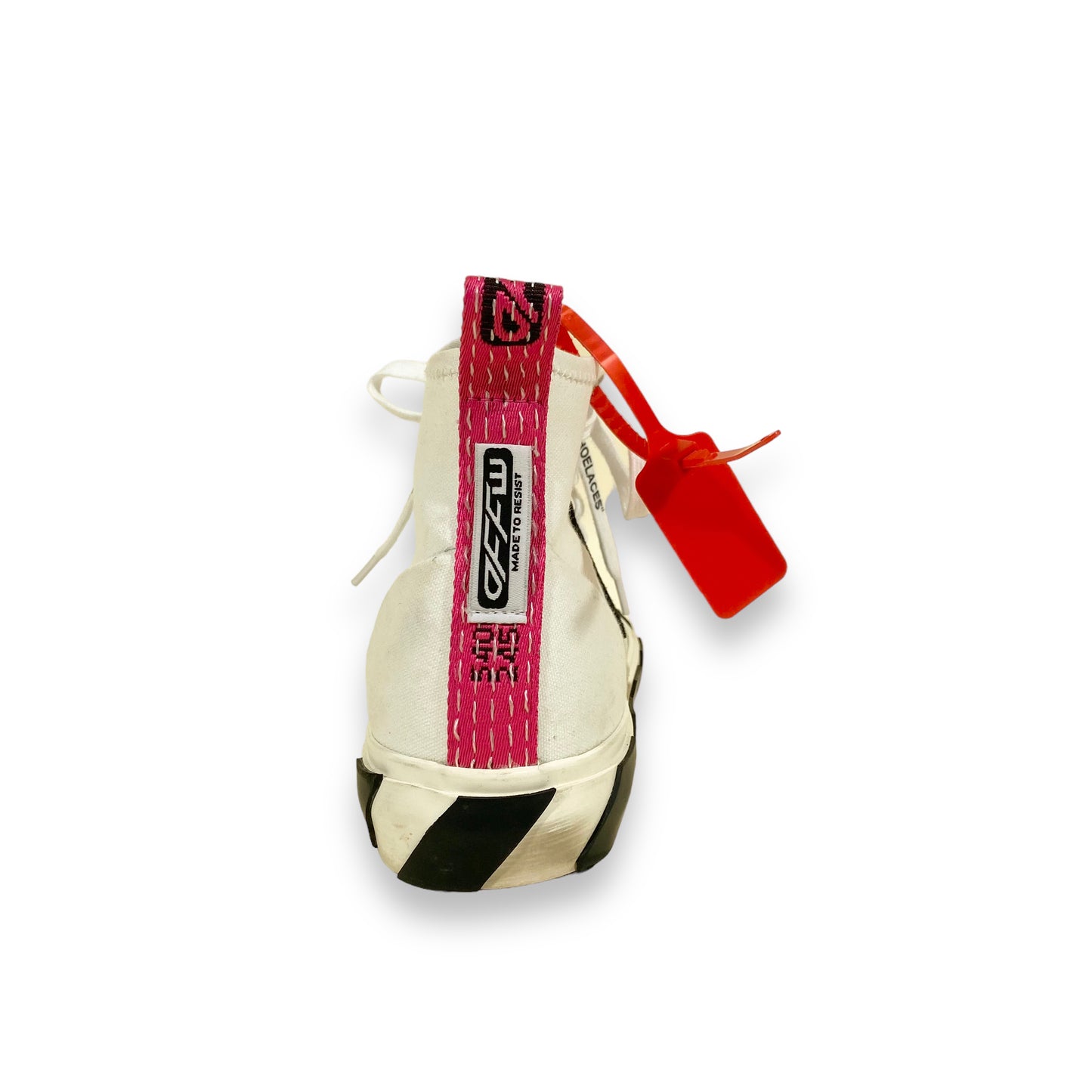 OFF WHITE ARROW PATCH HIGH TOP SNEAKERS WHITE UK10