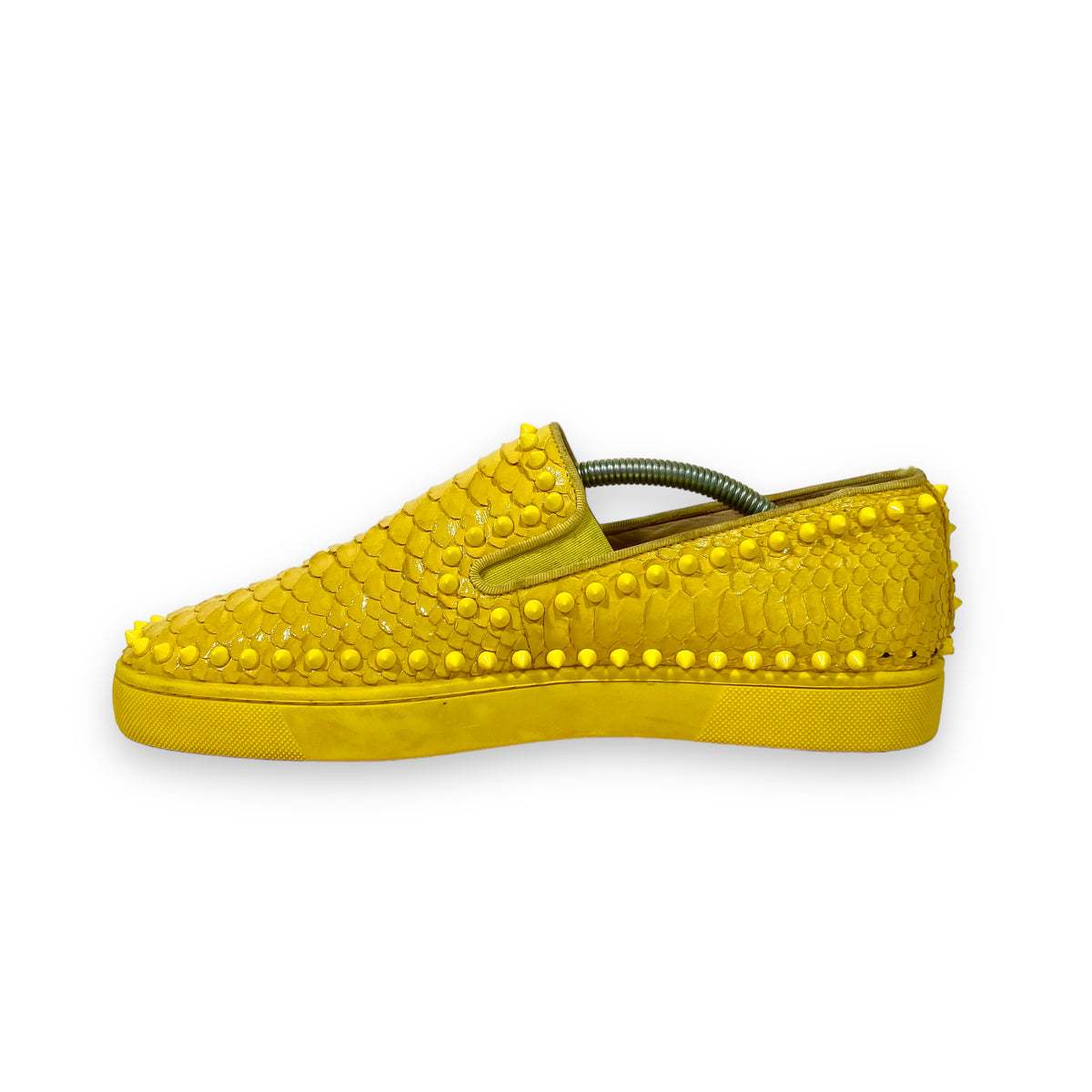 CHRISTIAN LOUBOUTIN BOAT SHOES YELLOW UK8