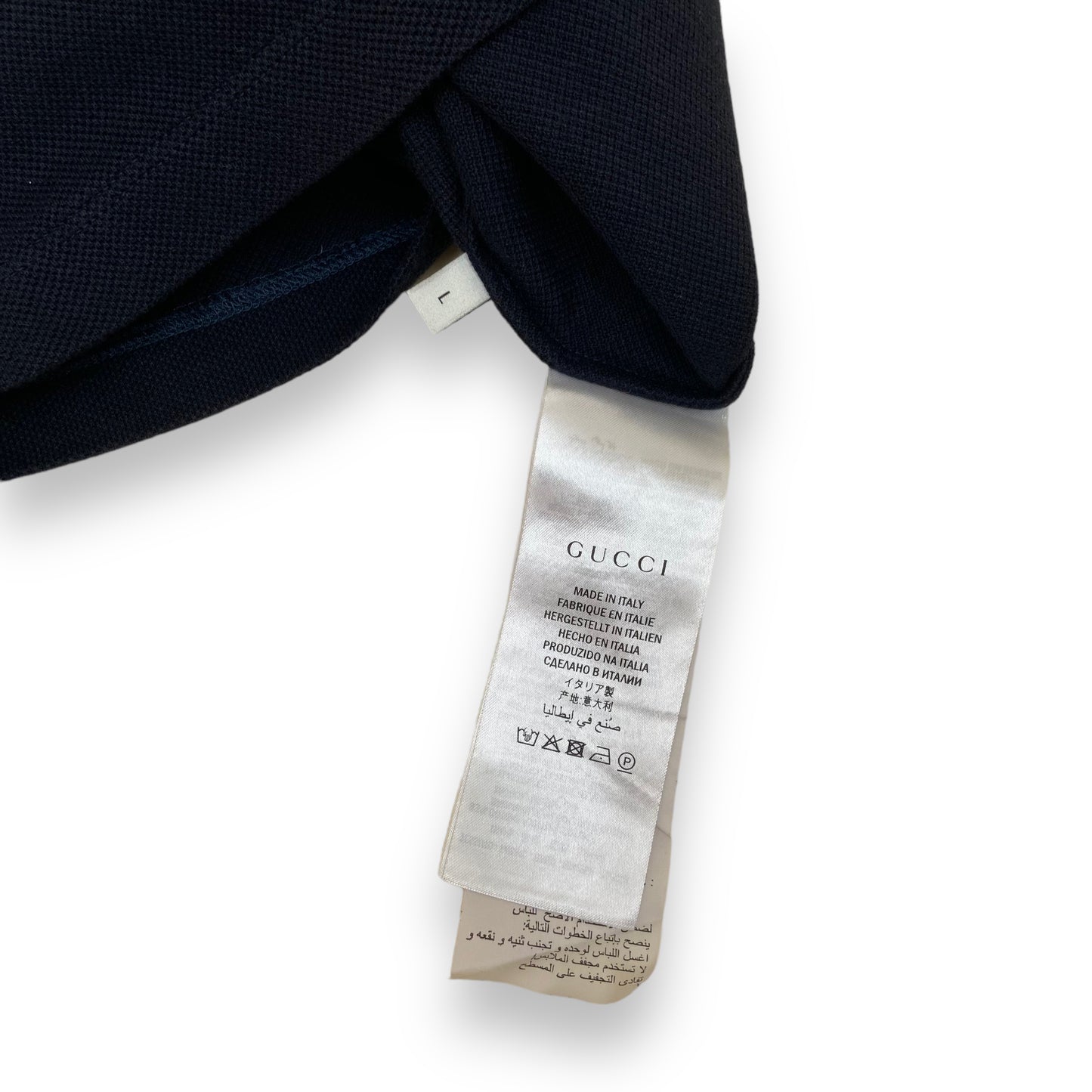 GUCCI POLO SHIRT NAVY L