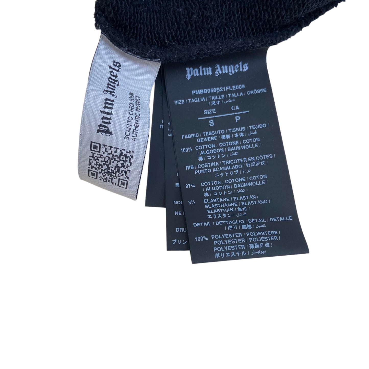 PALM ANGELS HOODIE BLACK S