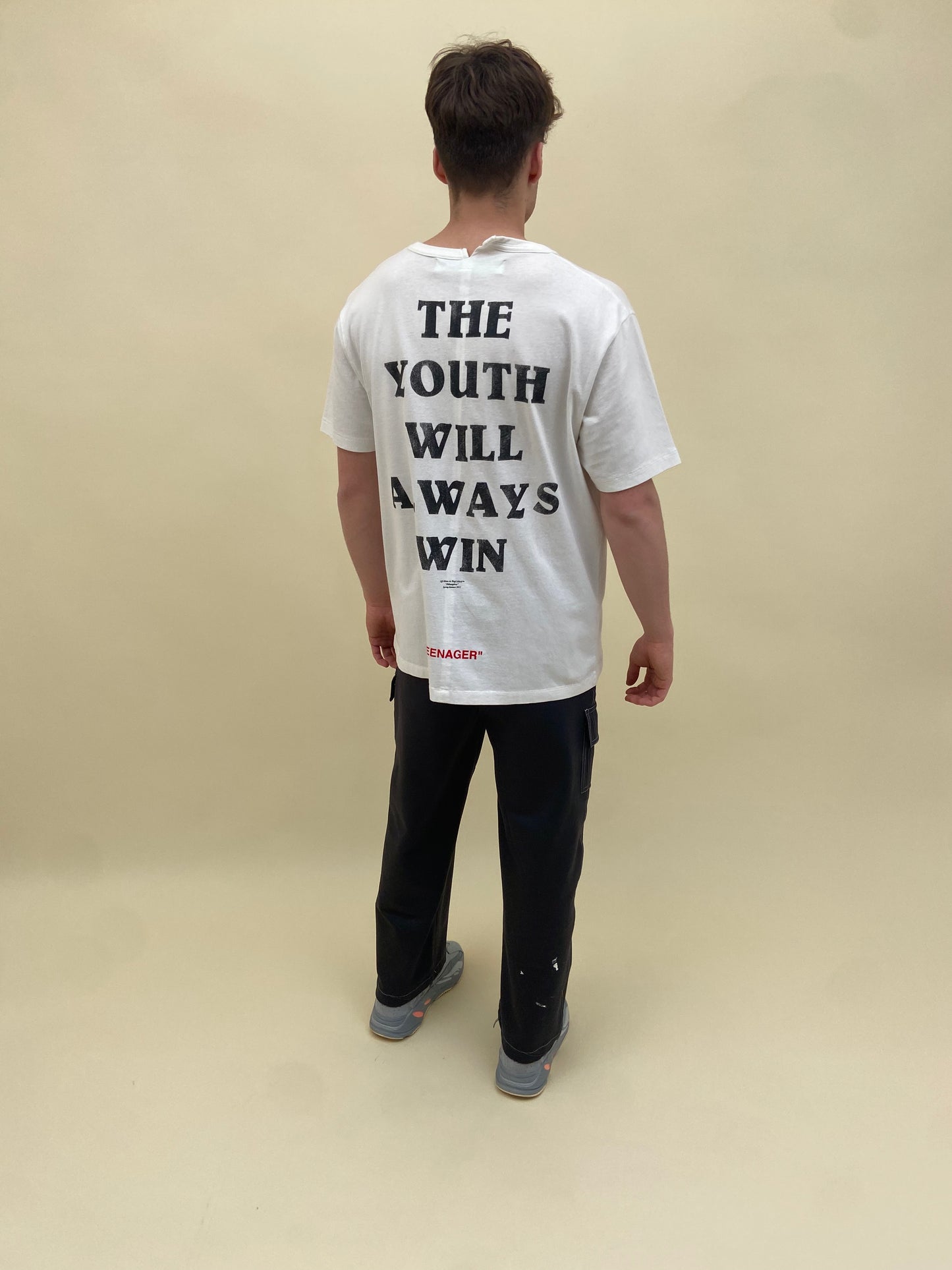 OFF WHITE GRAPHIC PRINT T-SHIRT WHITE L