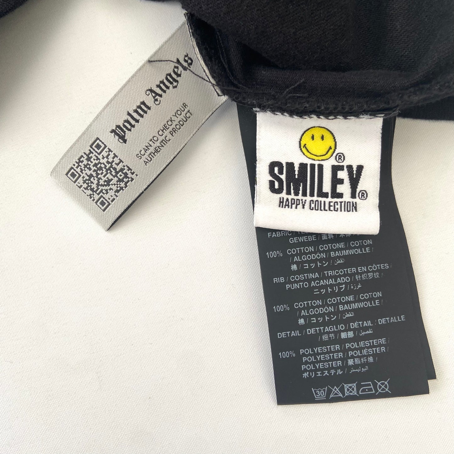PALM ANGELS X SMILEY T-SHIRT BLACK XS