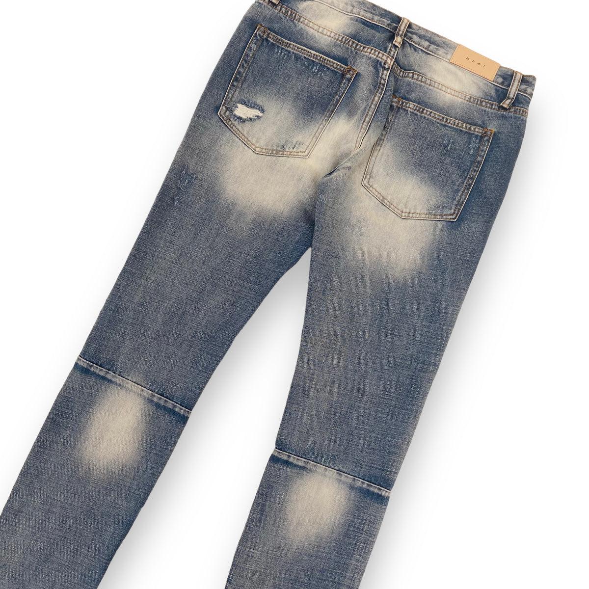 MNML DISTRESSED DENIM JEANS BLUE 34W