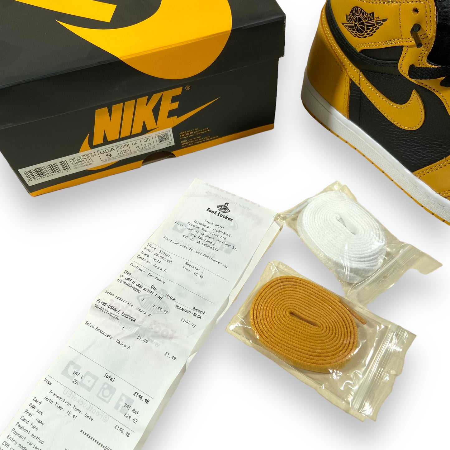 NIKE AIR JORDAN 1 POLLEN UK8