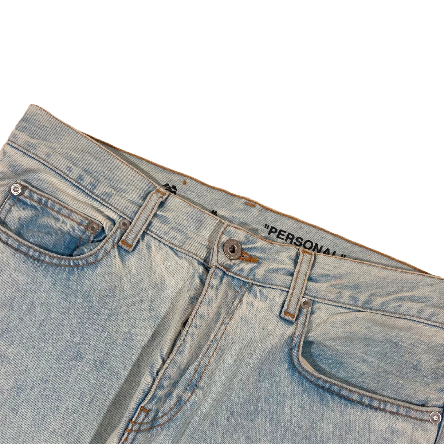 OFF-WHITE WASHED DENIM JEANS 31W