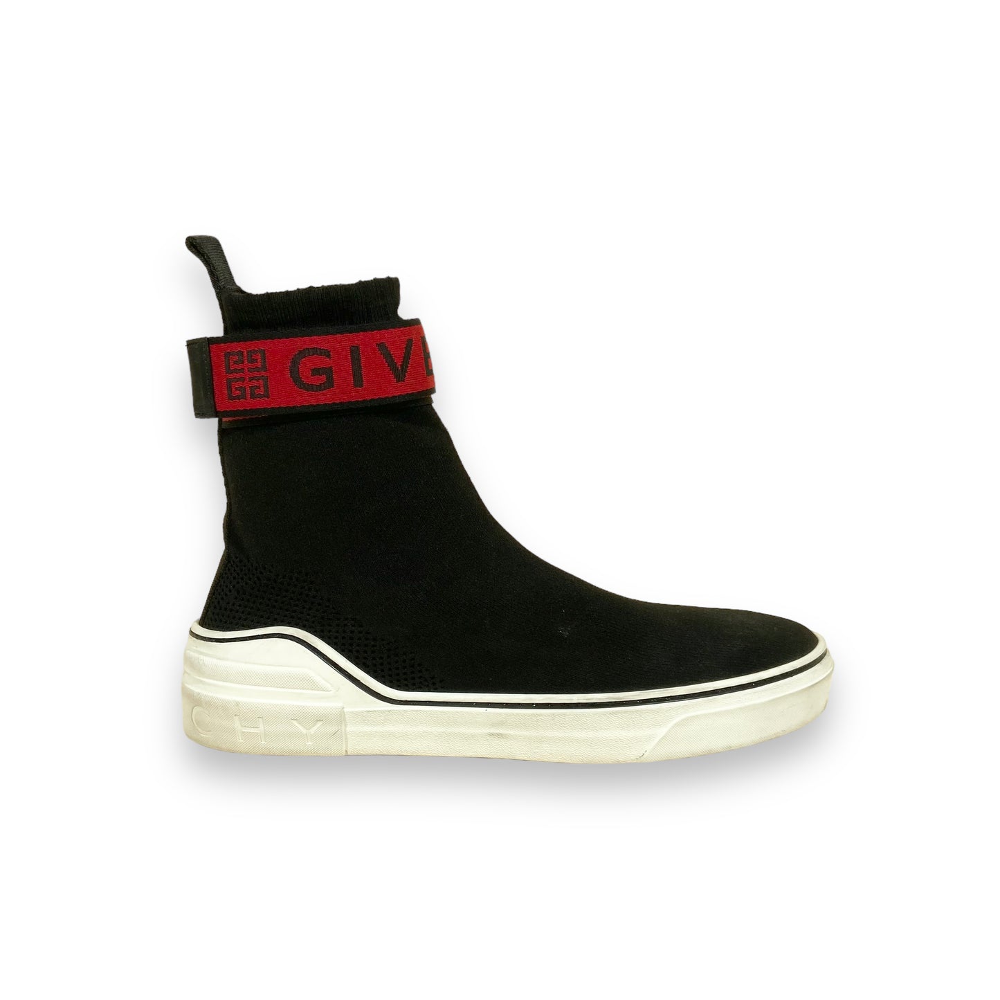 GIVENCHY GEORGE V SOCK HIGH TOP SNEAKER BLACK UK10