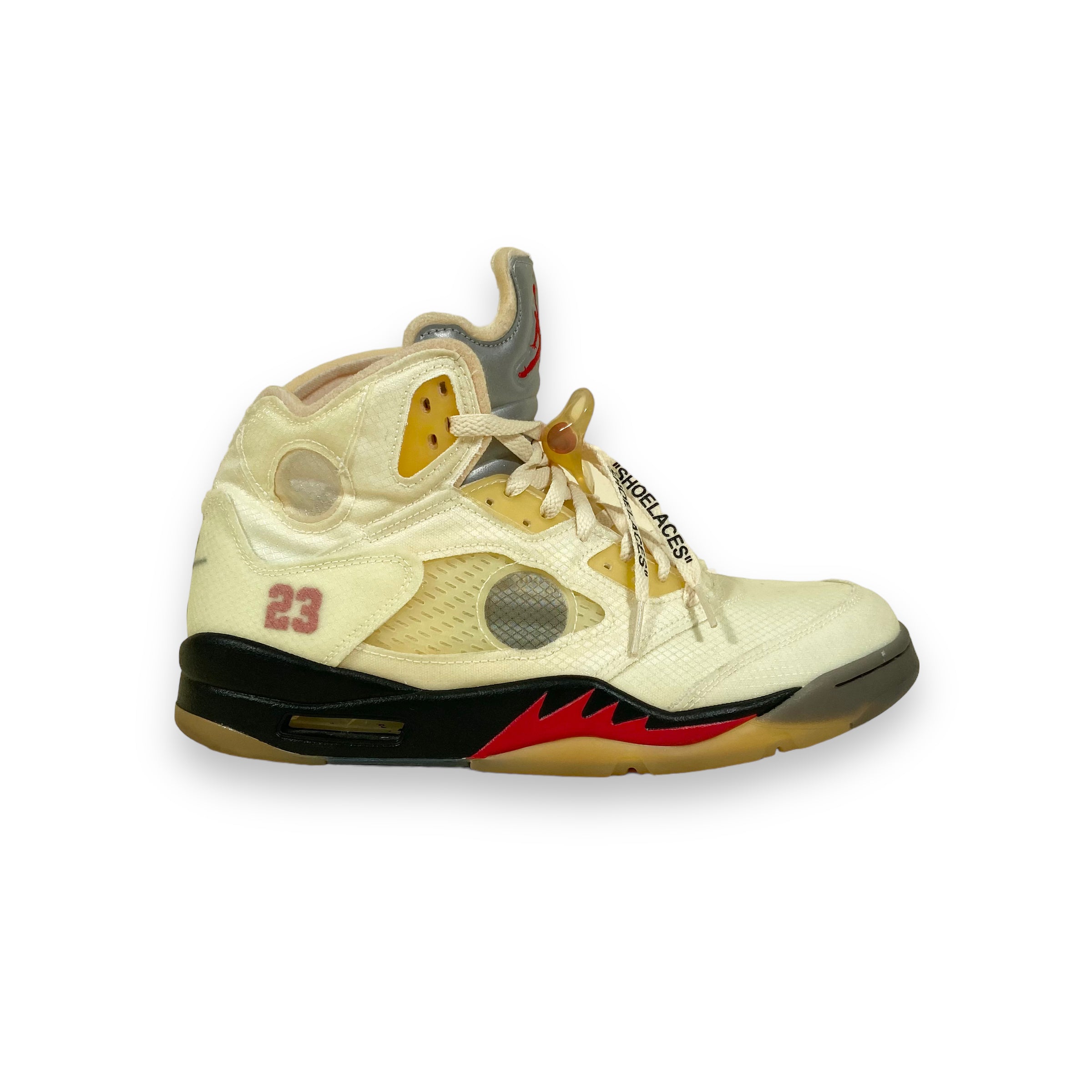OFF WHITE X NIKE JORDAN 5 SAIL UK10