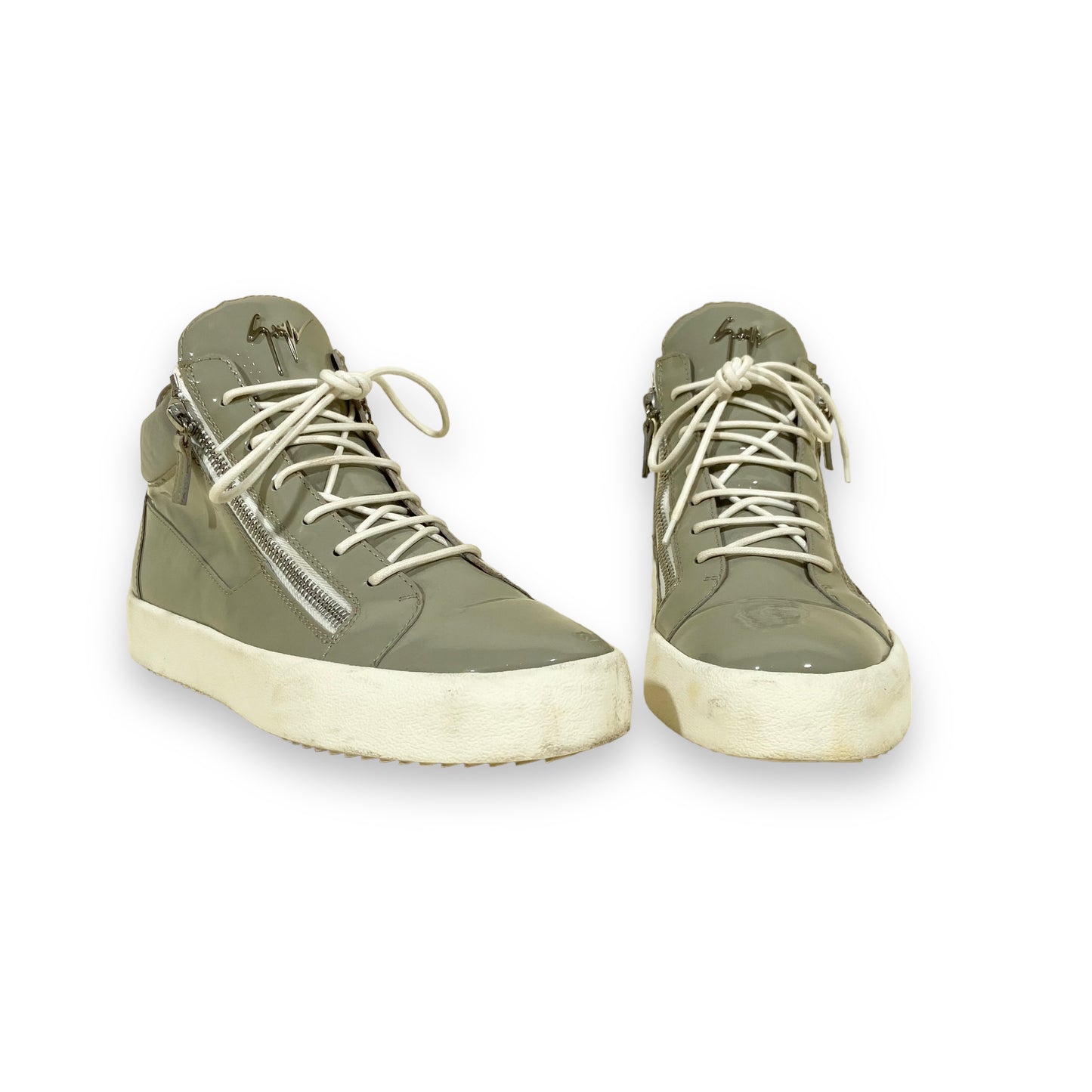 GIUSEPPE ZANOTTI MID TOP SNEAKER GREY UK10.5