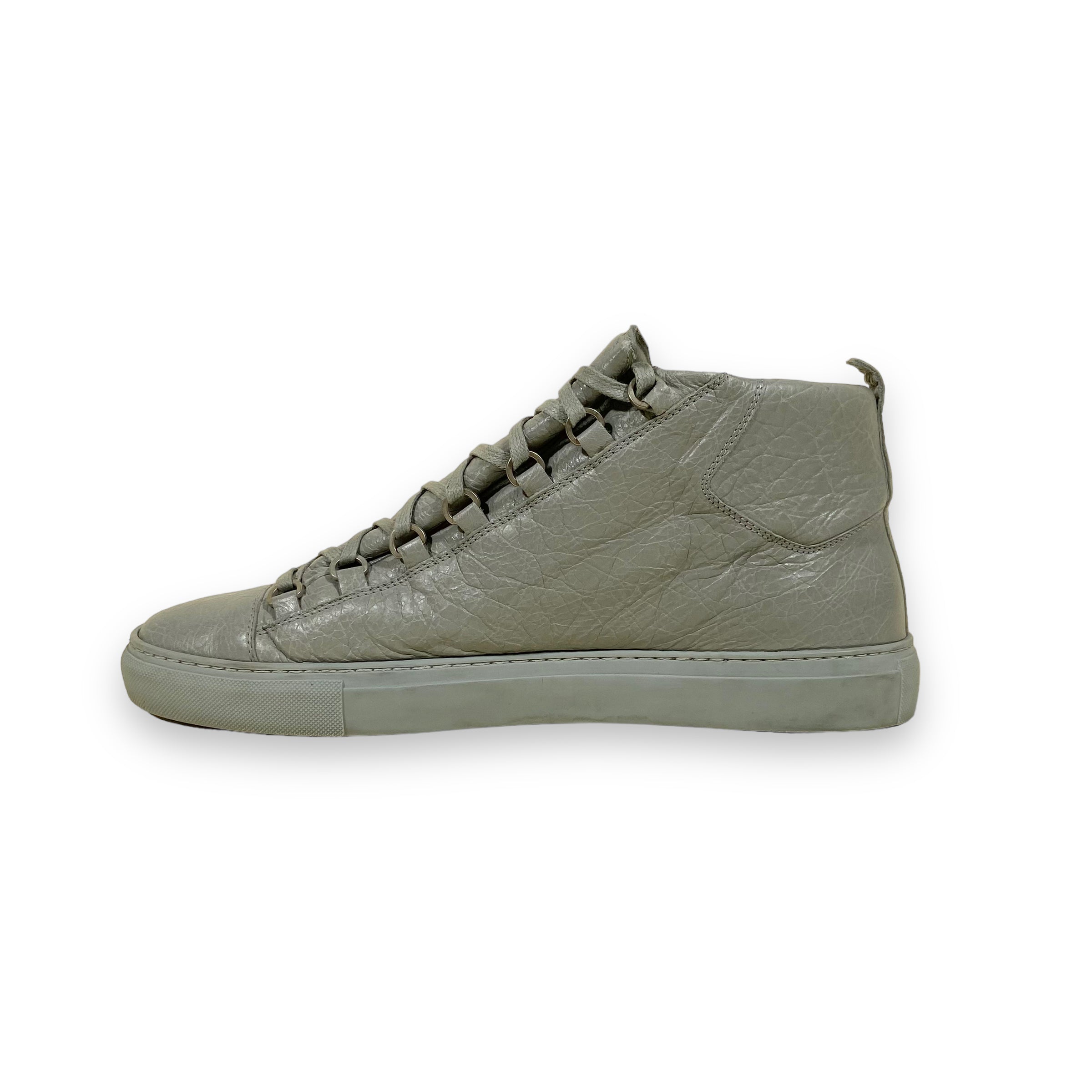 BALENCIAGA ARENA HIGH TOP SNEAKERS GREY UK10.5