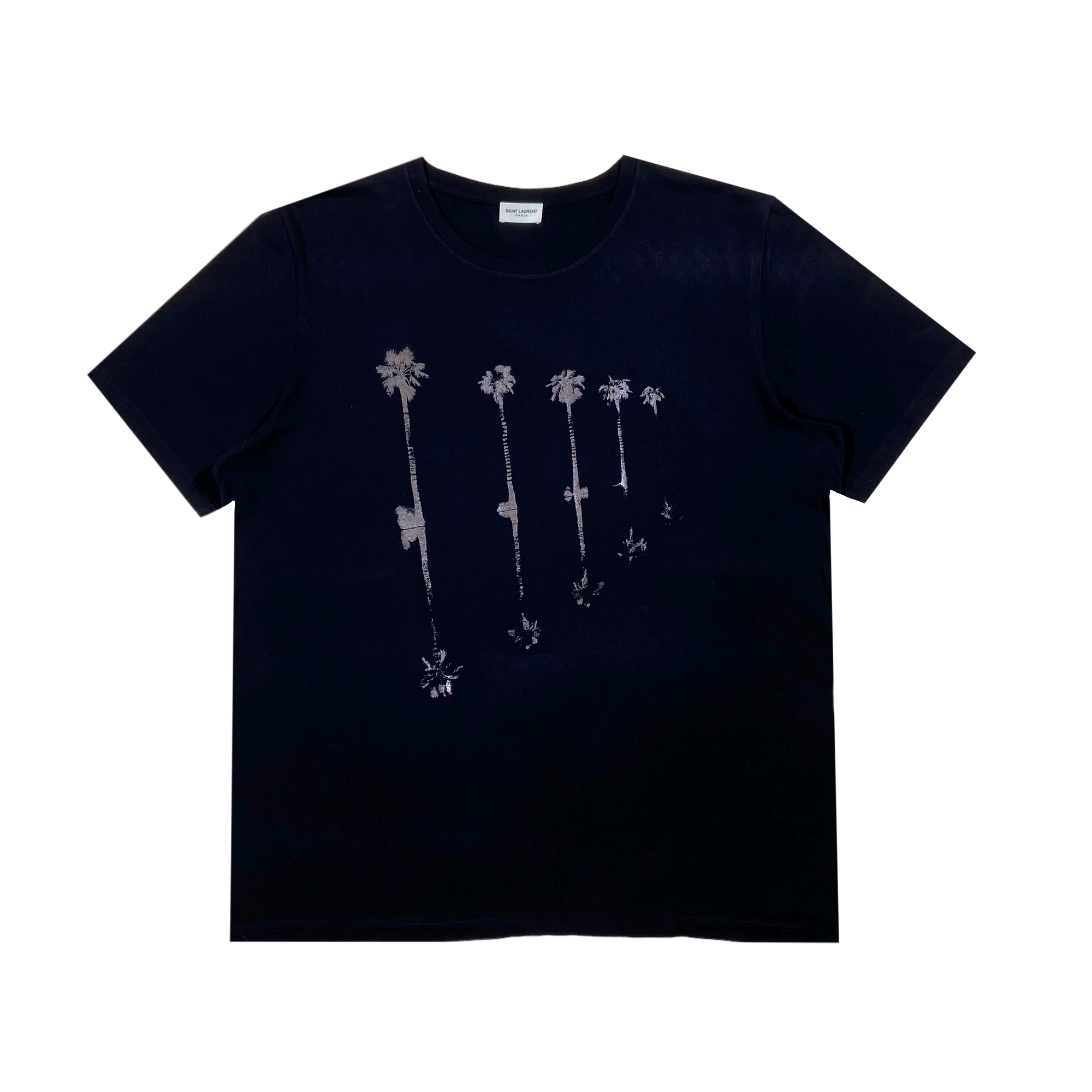 SAINT LAURENT PALM T-SHIRT BLACK XL