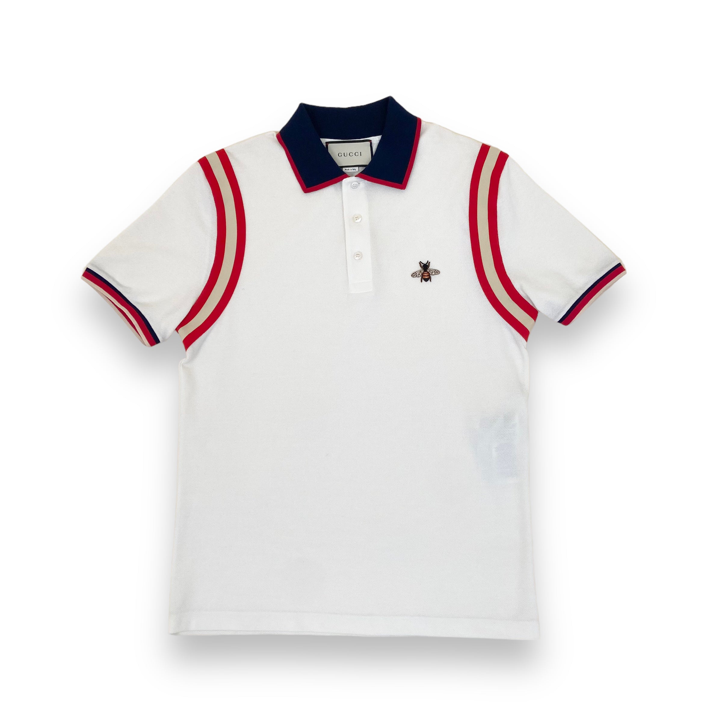 GUCCI BEE POLO SHIRT WHITE L