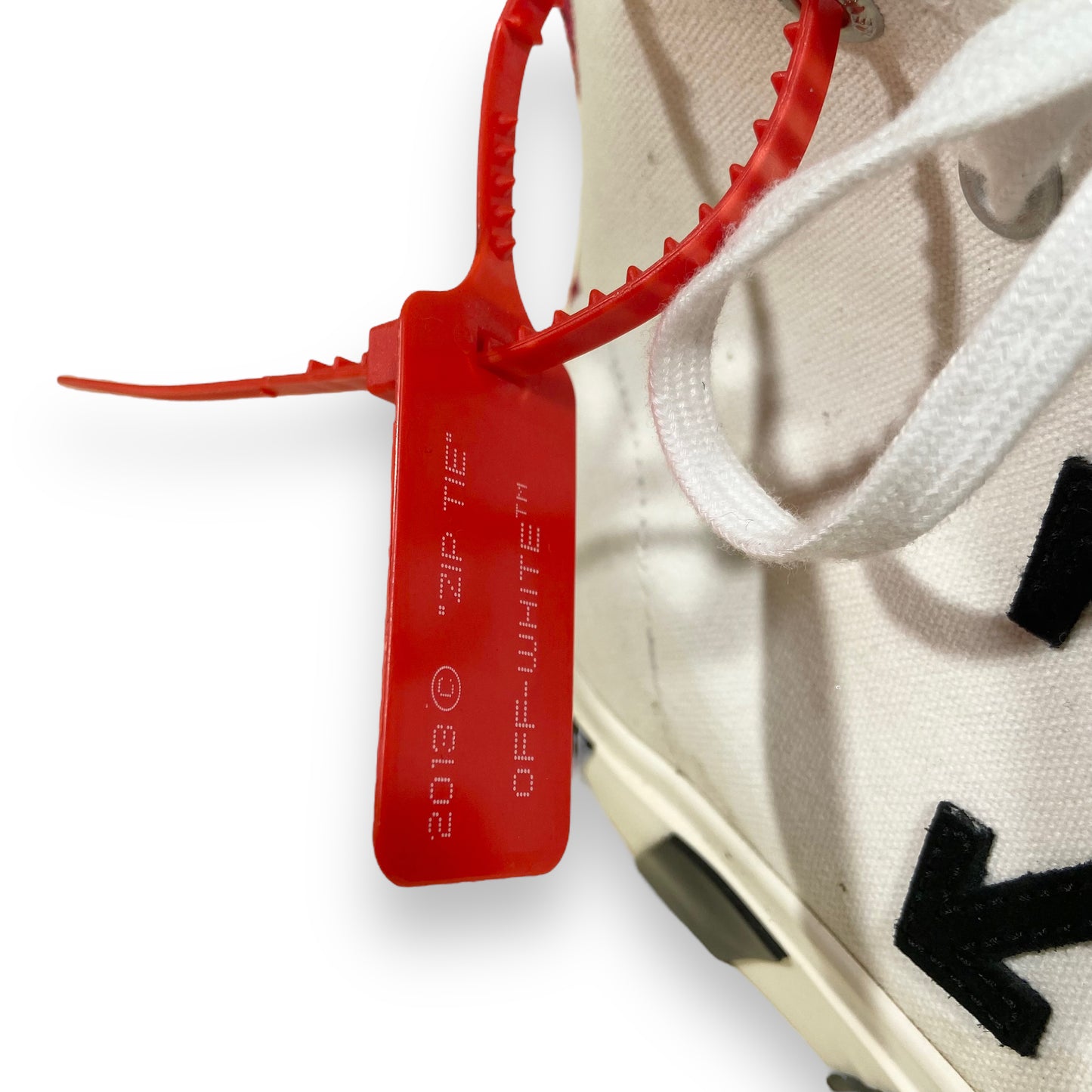 OFF WHITE ARROW PATCH HIGH TOP SNEAKERS WHITE UK10