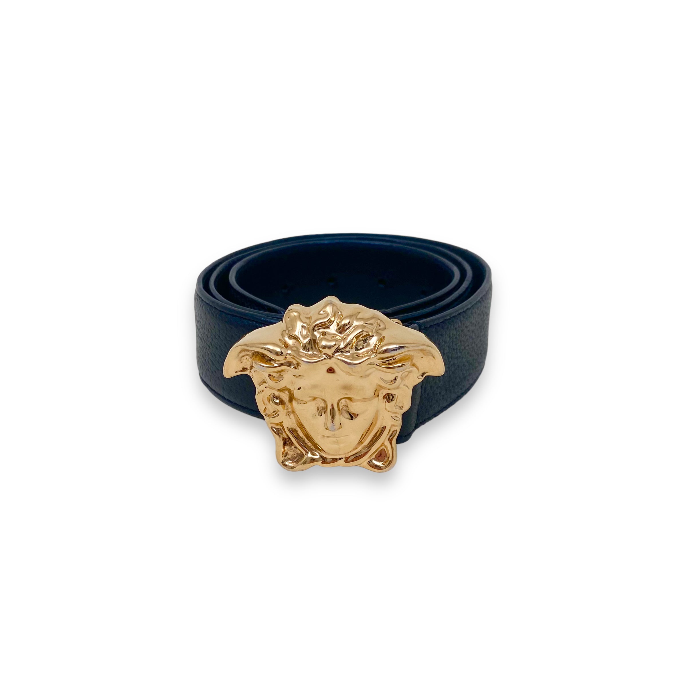 VERSACE BELT BLACK / GOLD