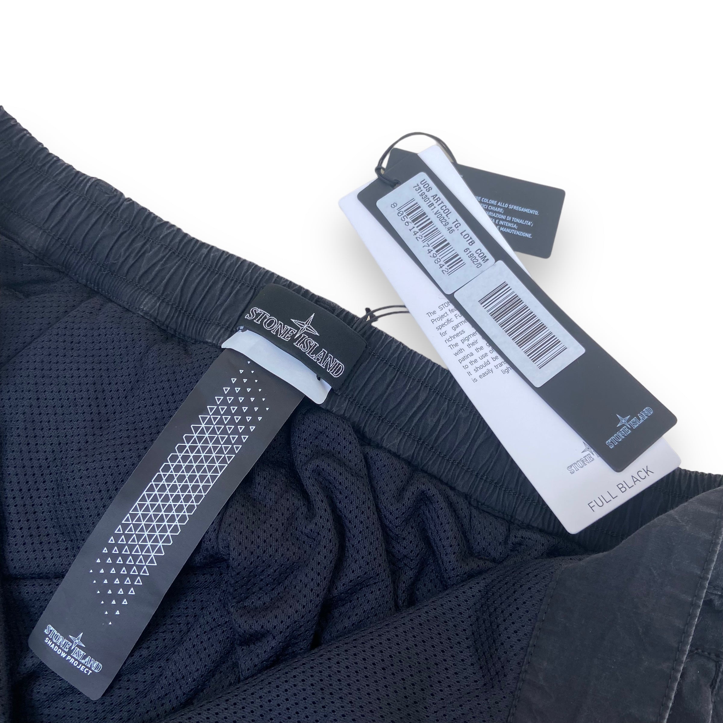 STONE ISLAND AW20 SHADOW PROJECT CARGO PANTS BLACK 30W