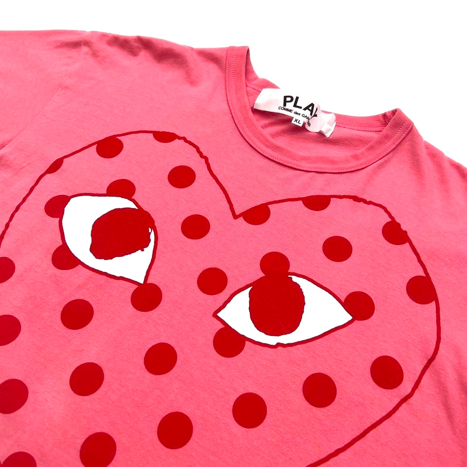 CDG PLAY T-SHIRT PINK XL