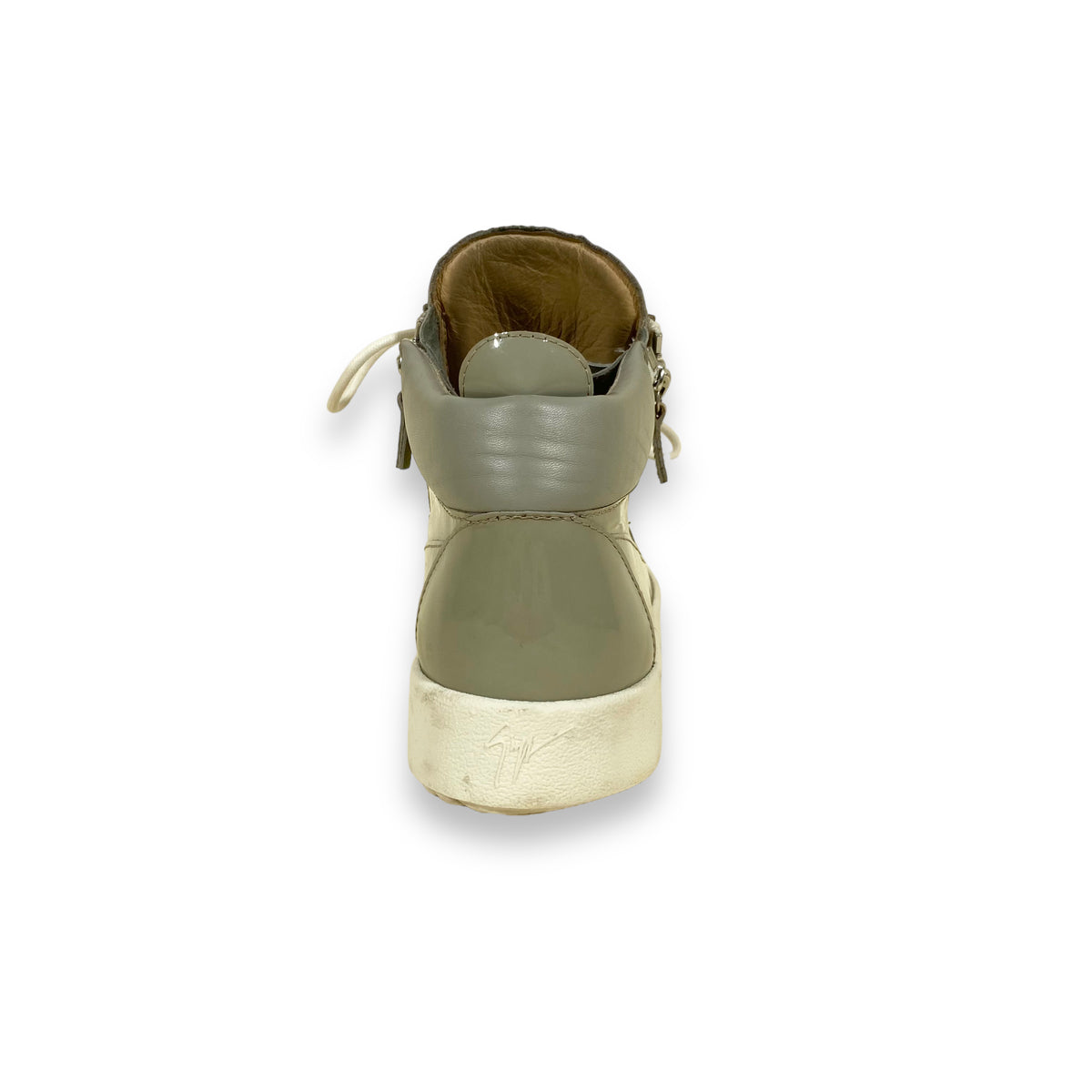 GIUSEPPE ZANOTTI MID TOP SNEAKER GREY UK10.5