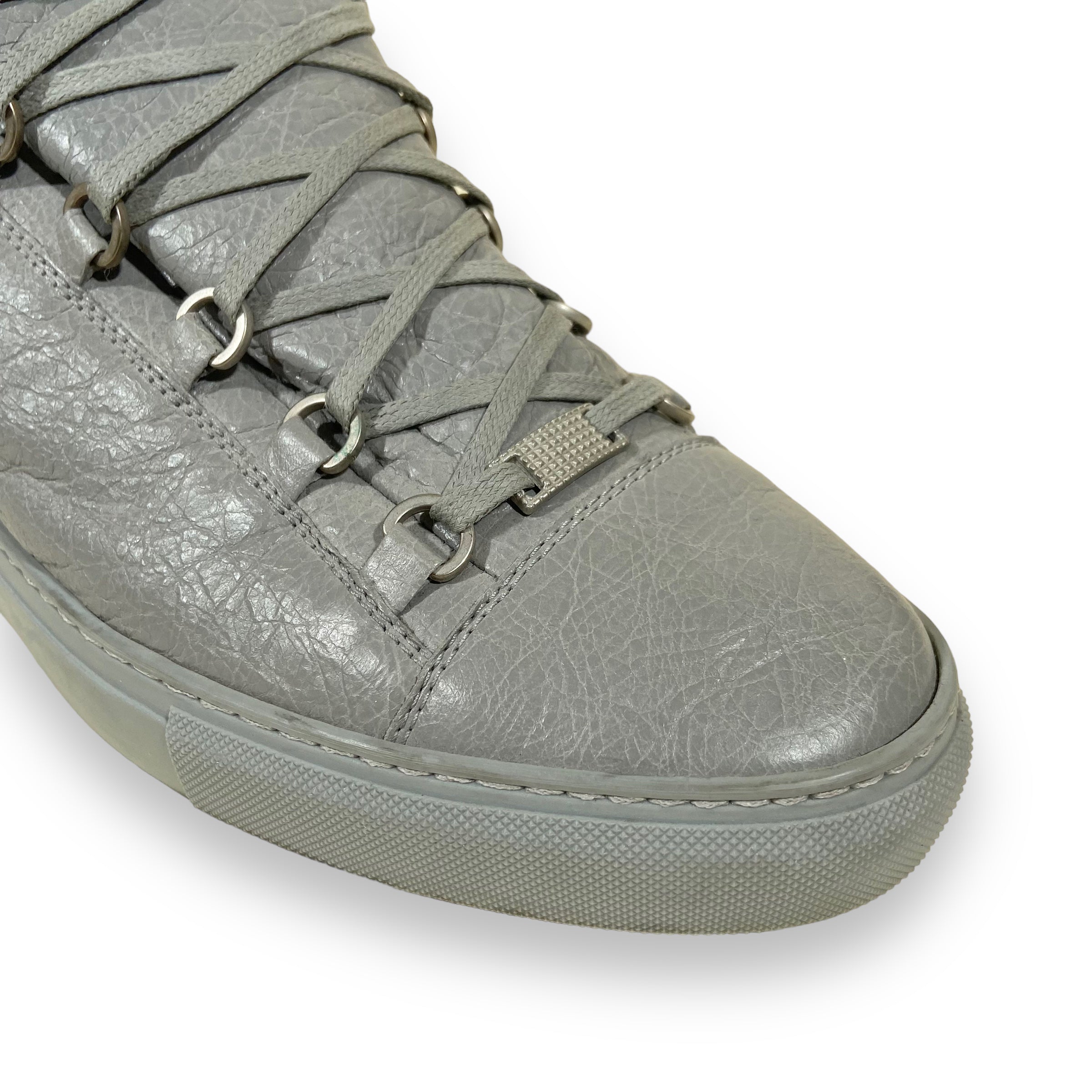 BALENCIAGA ARENA HIGH TOP SNEAKERS GREY UK10.5