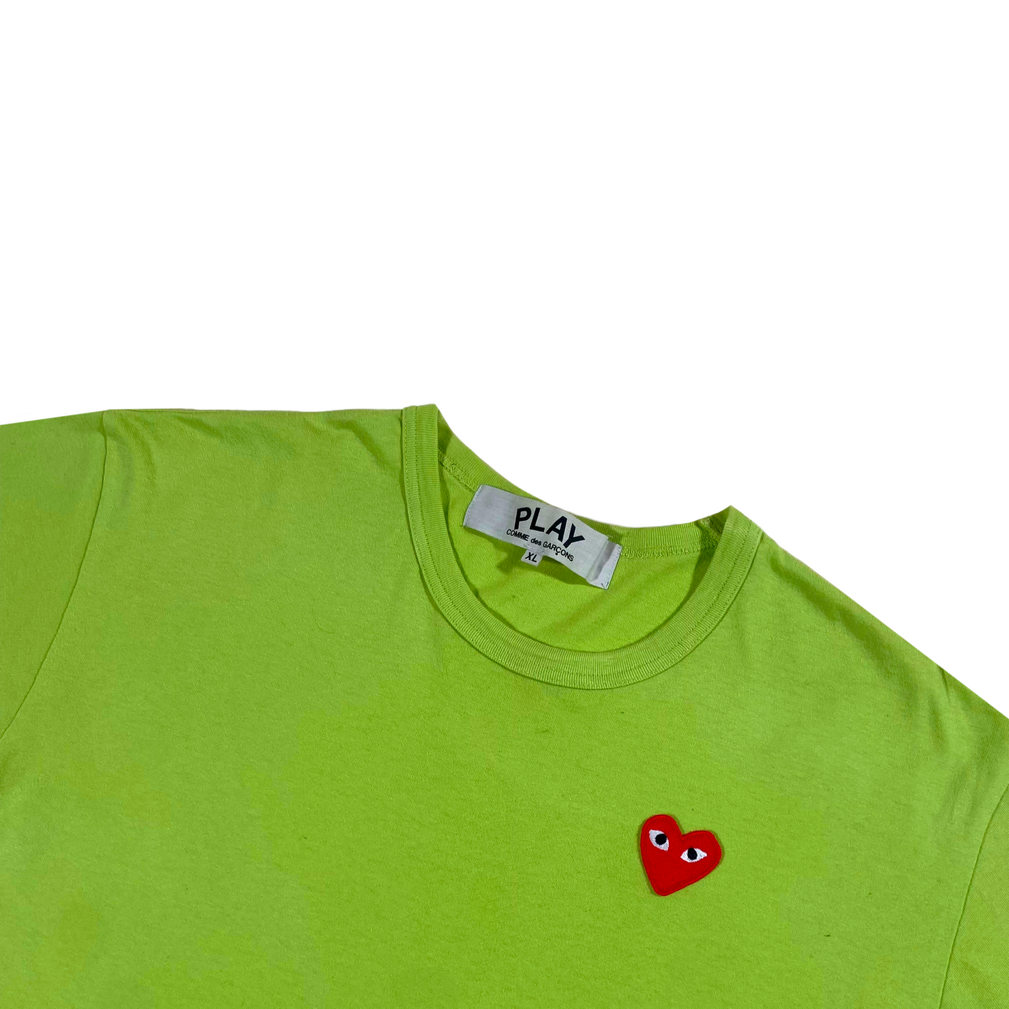 CDG PLAY T-SHIRT GREEN XL