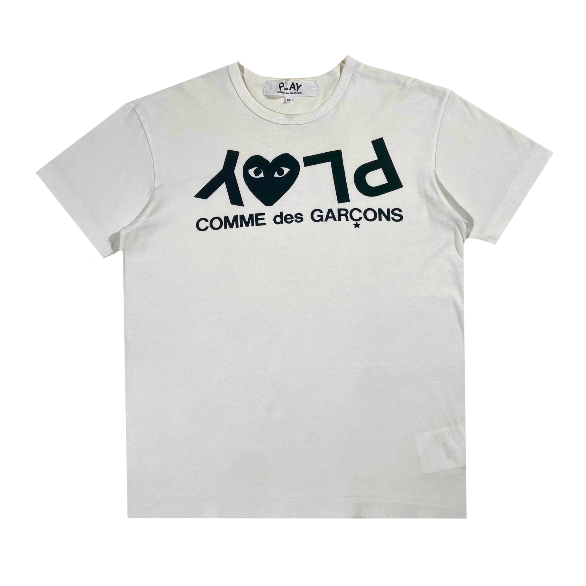 CDG PLAY T-SHIRT WHITE XL
