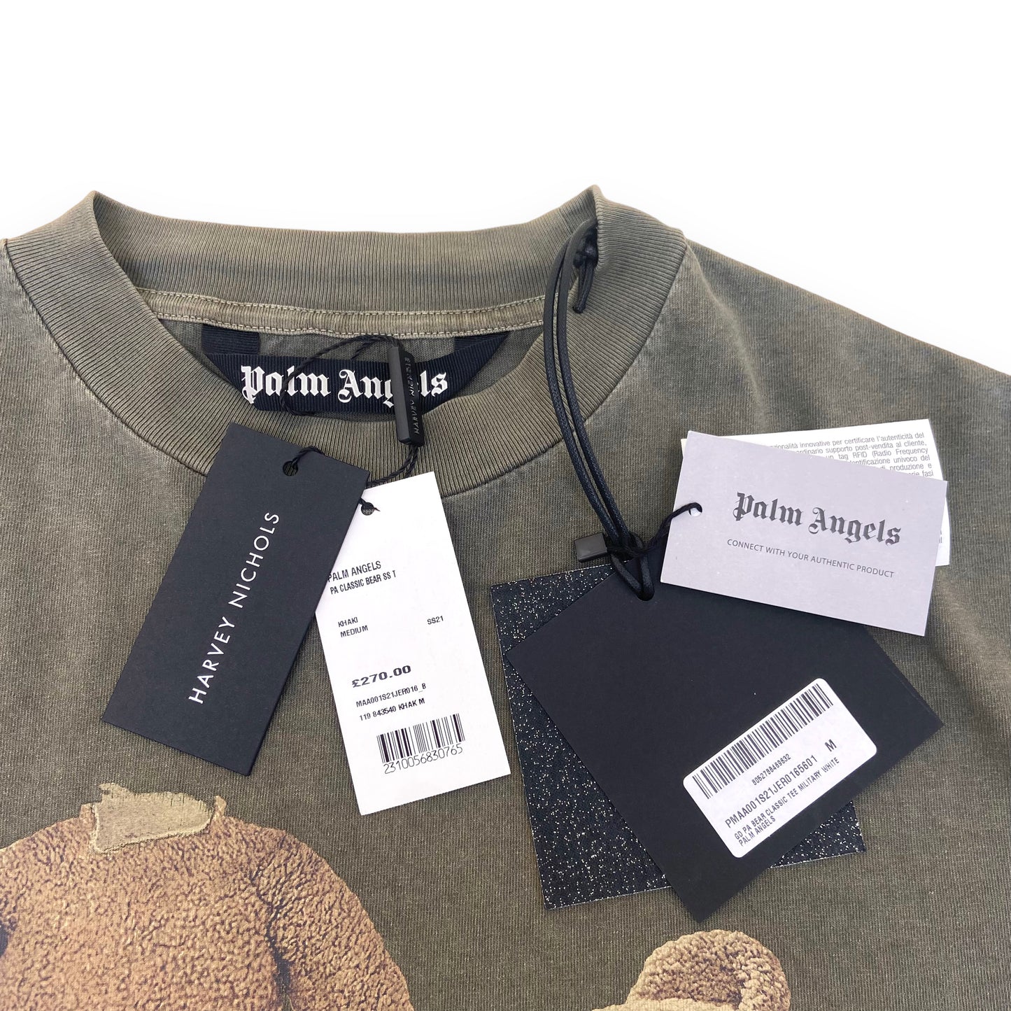 PALM ANGELS TEDDY T-SHIRT GREEN M