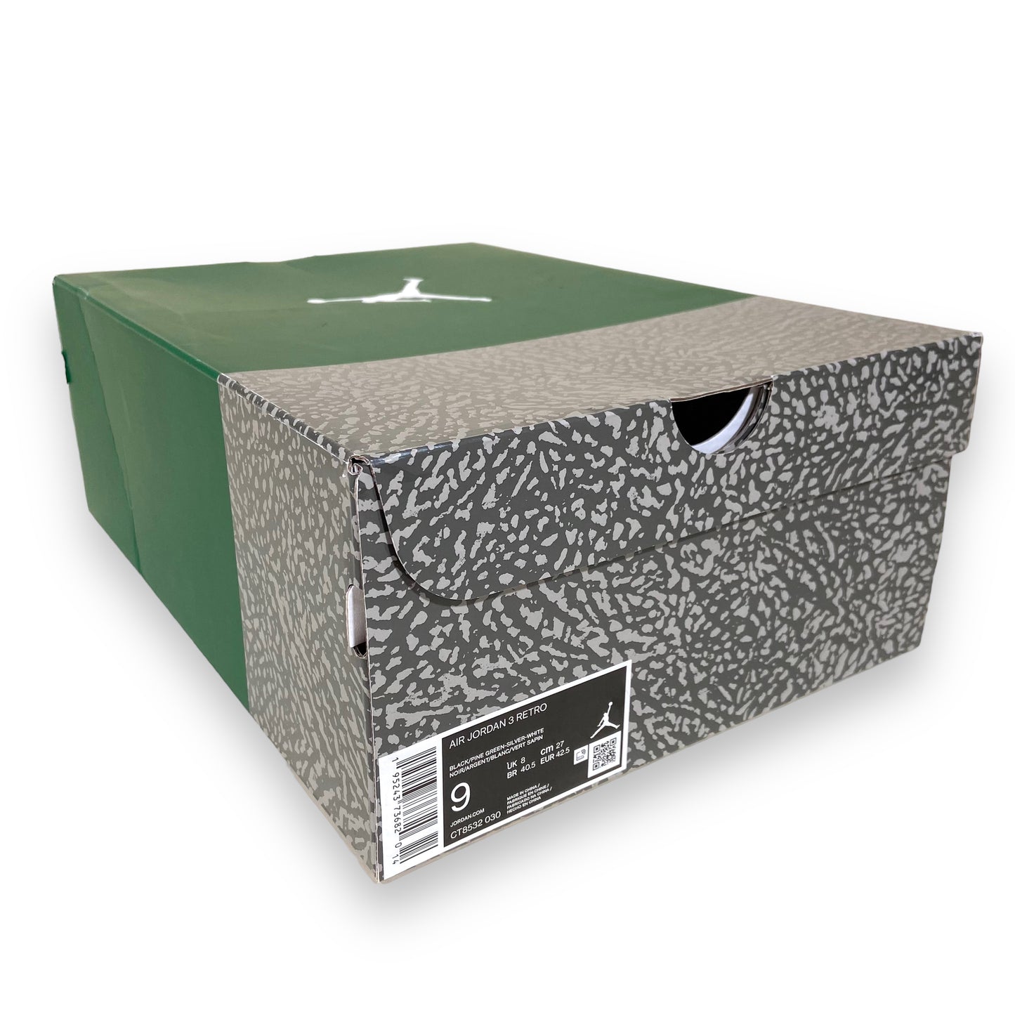 NIKE AIR JORDAN 3 PINE GREEN UK8